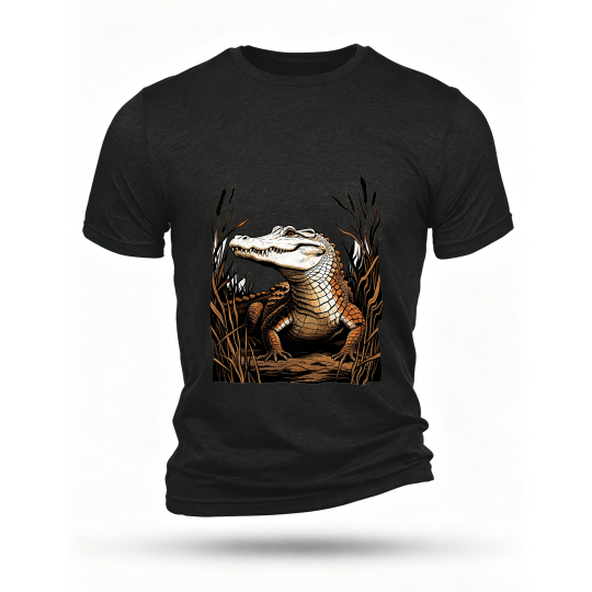 Black T-shirt, front print