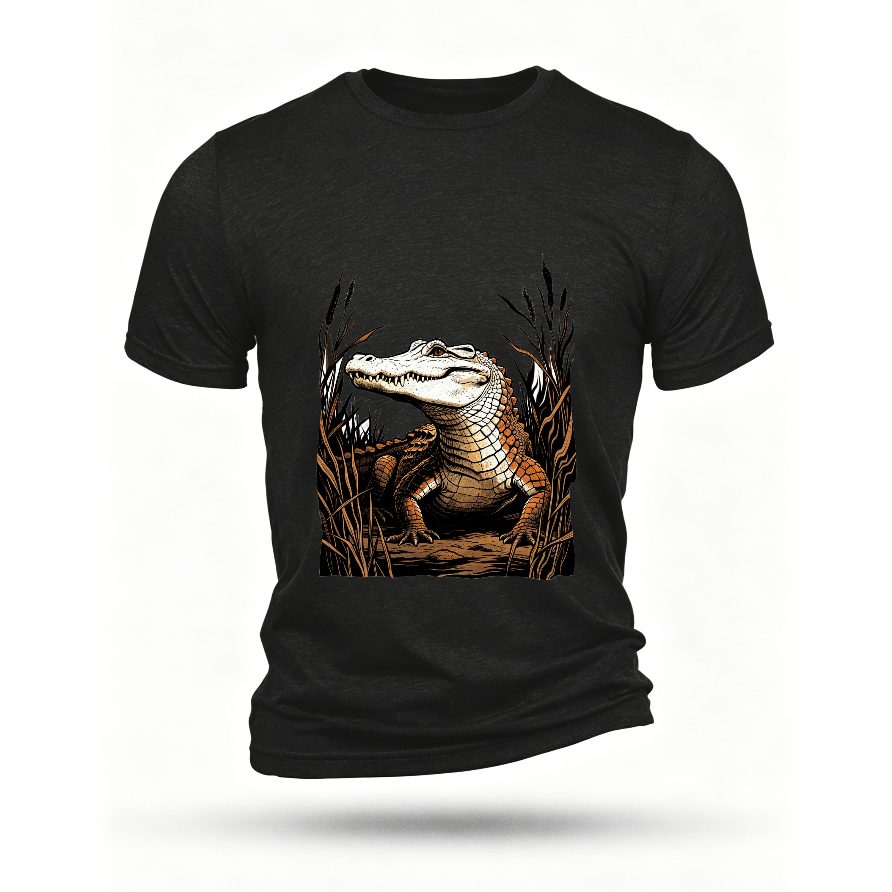 Black T-shirt, front print