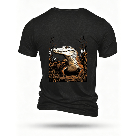 Black T-shirt, back print