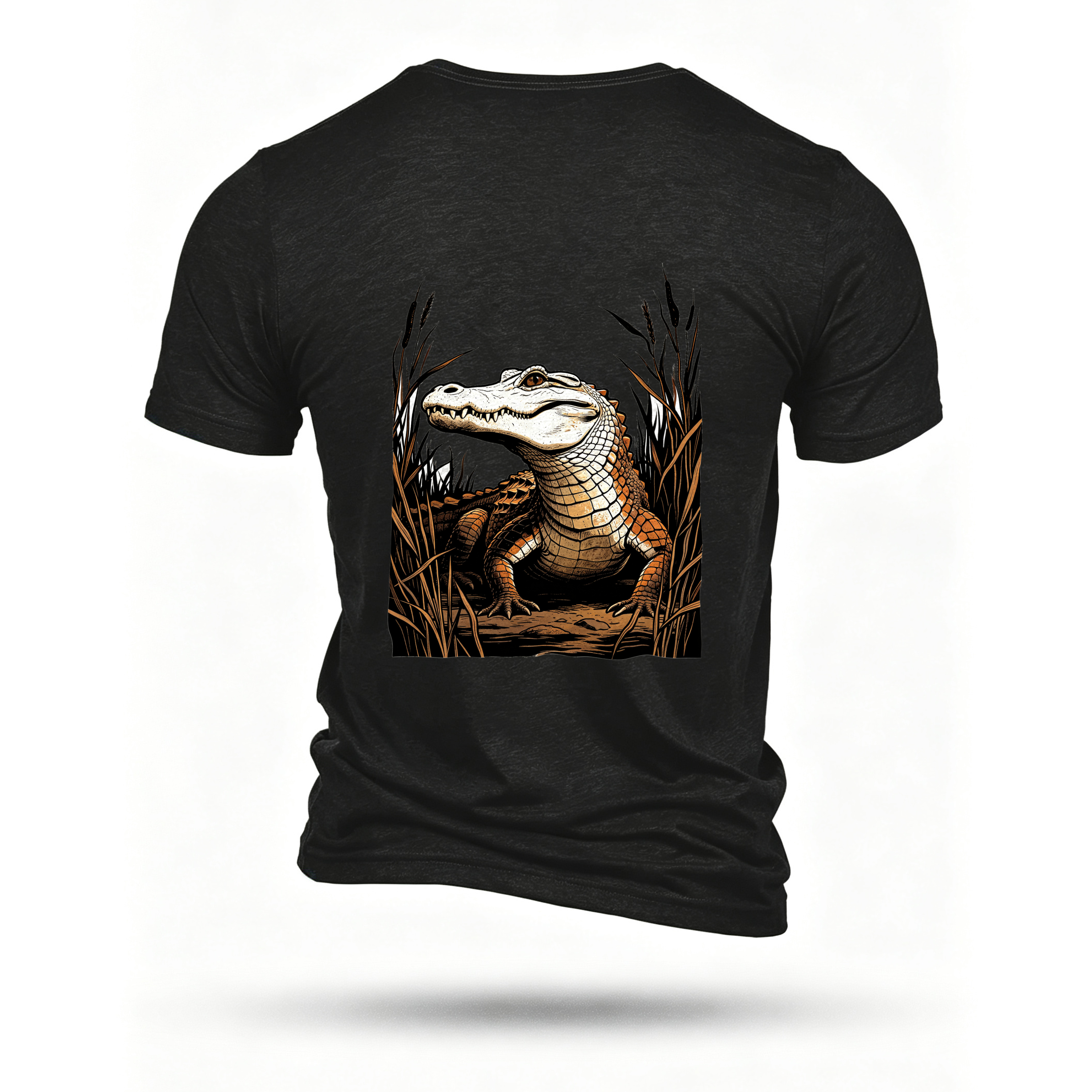 Black T-shirt, back print