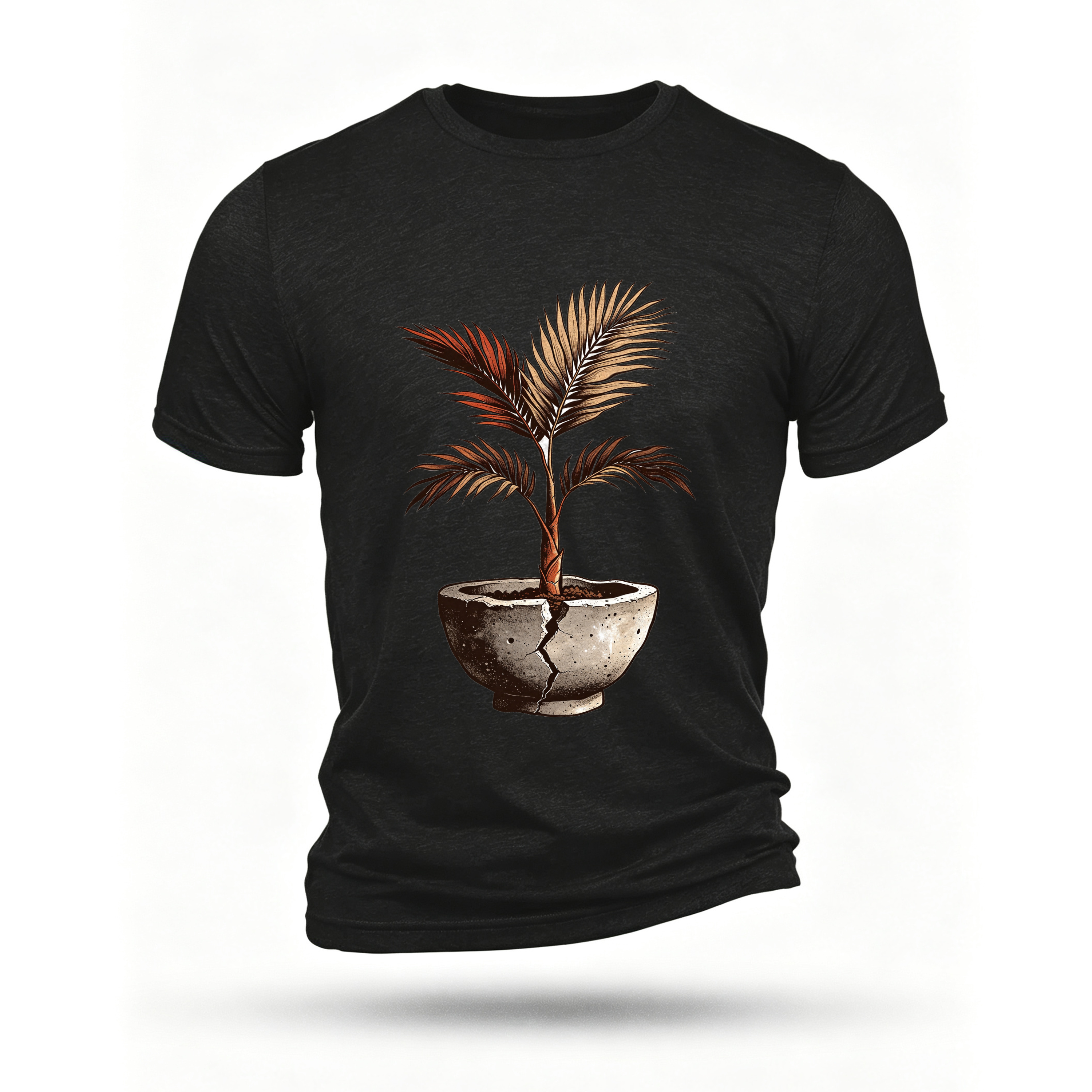 Black T-shirt, front print