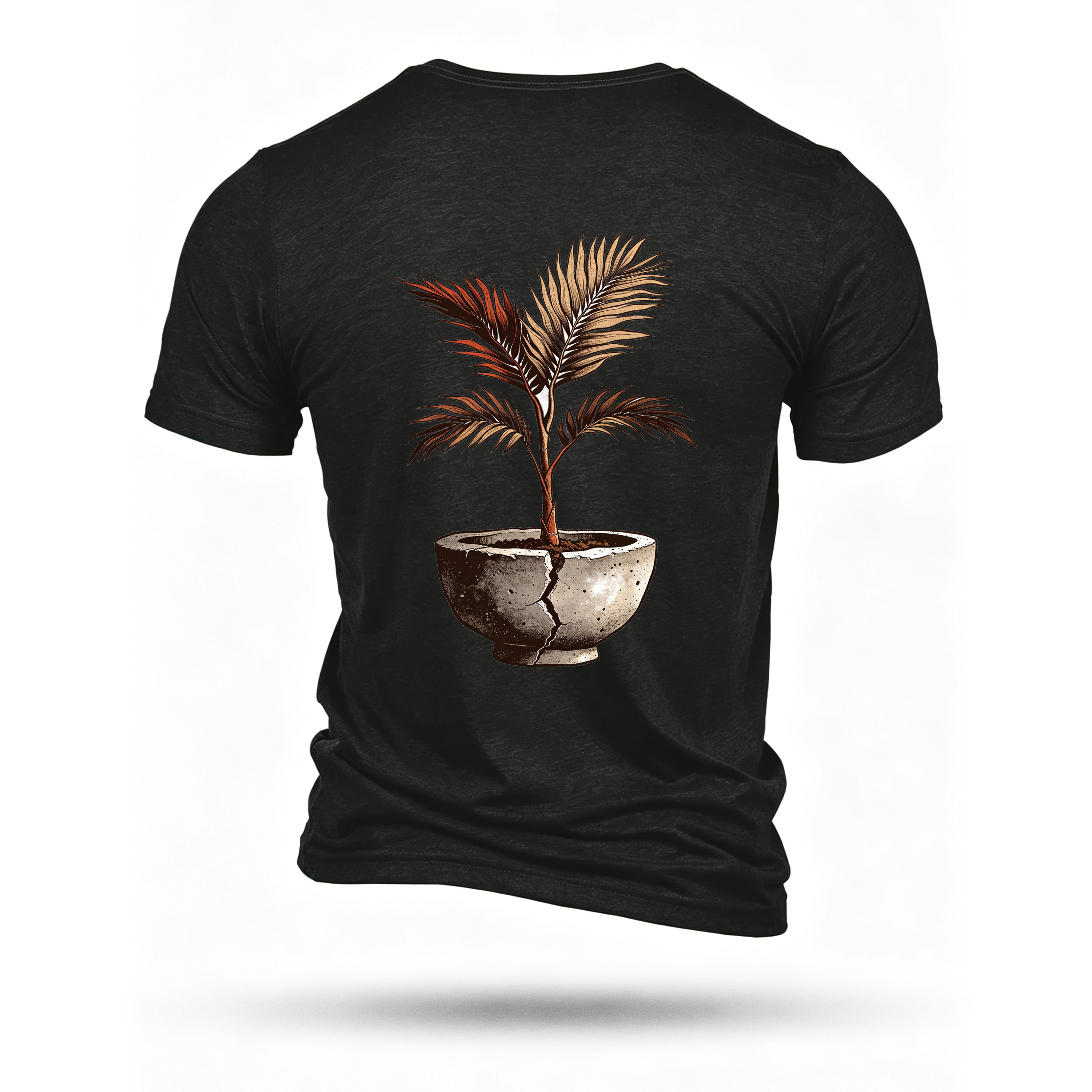 Black T-shirt, back print