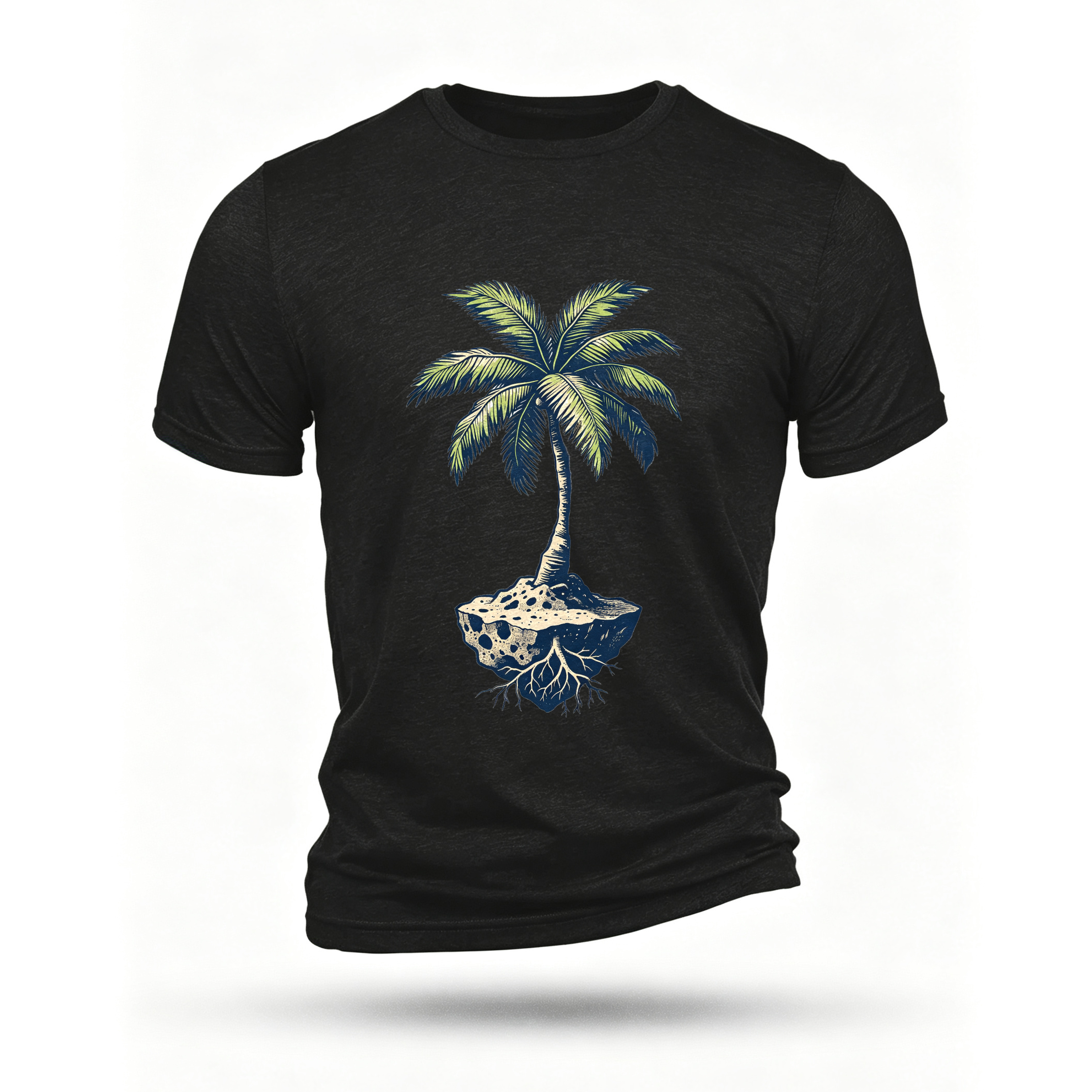 Black T-shirt, front print