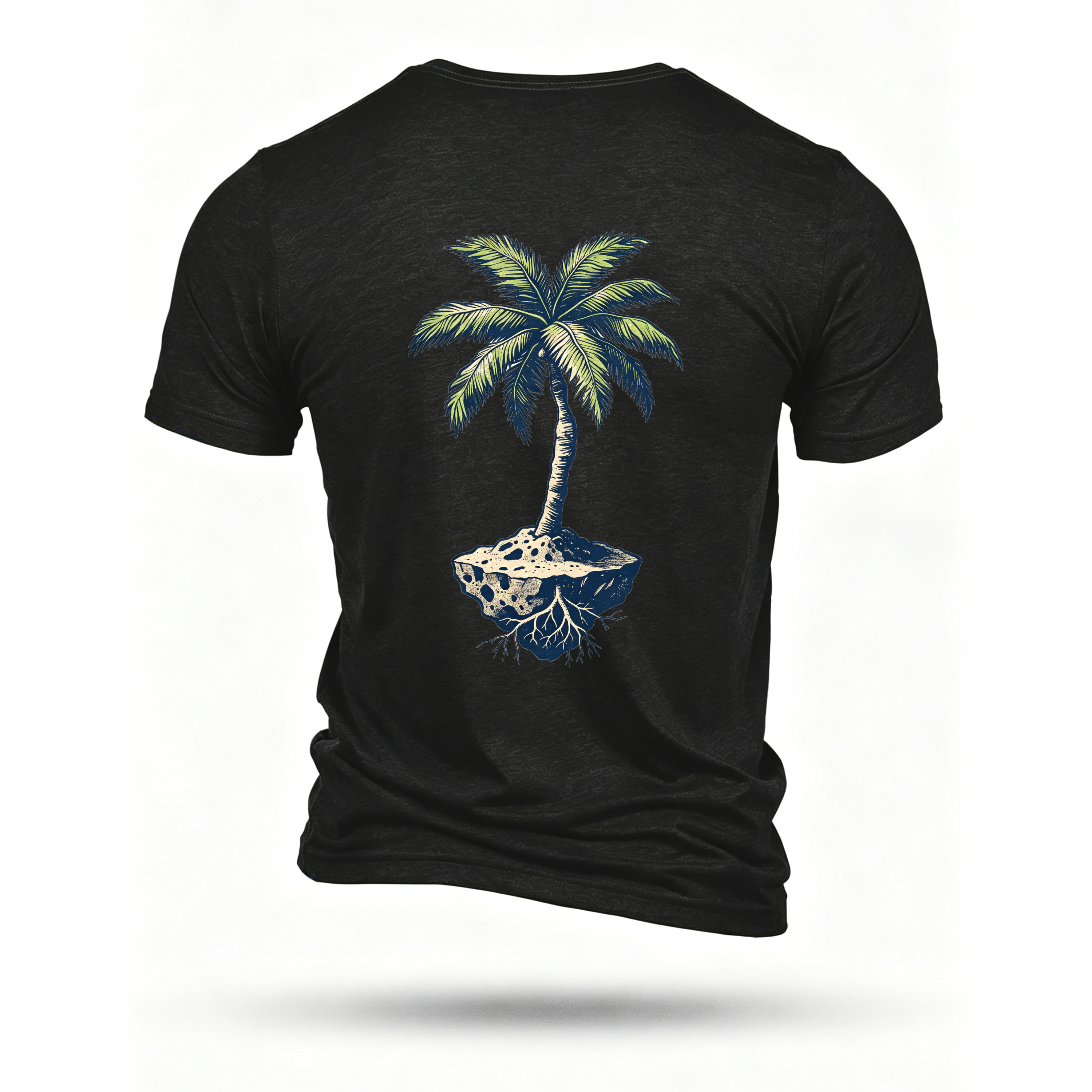 Black T-shirt, back print
