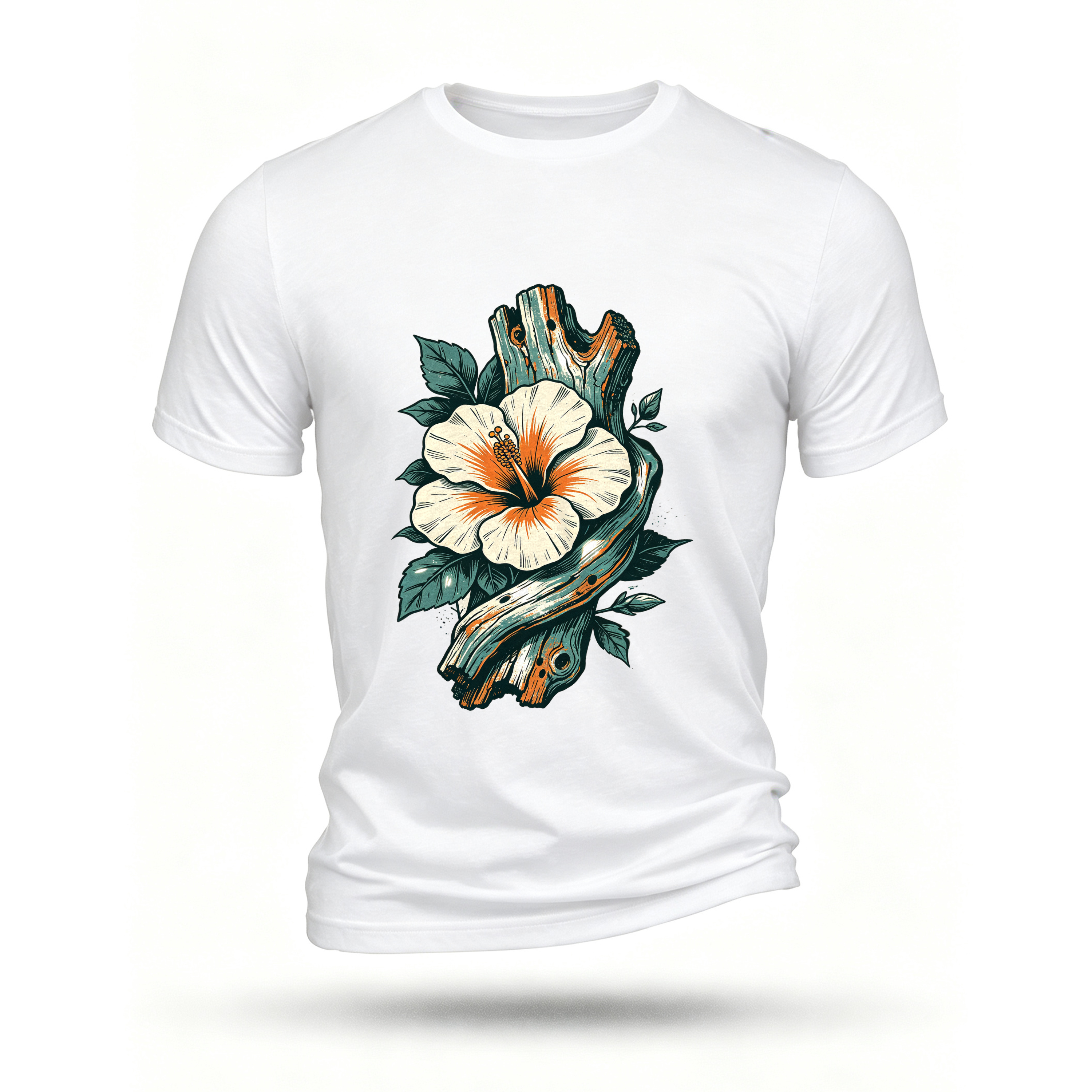 White T-shirt, front print