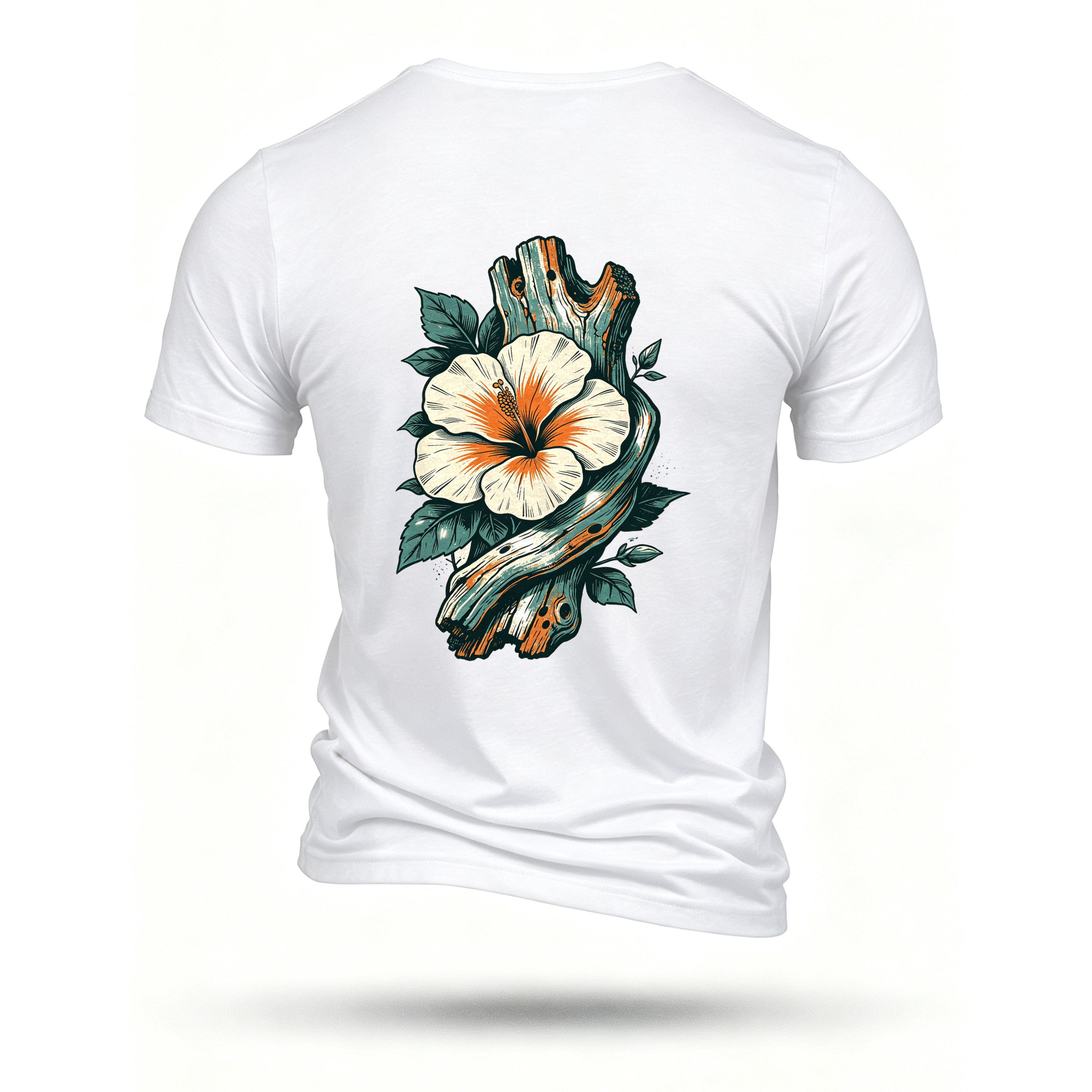 White T-shirt, back print