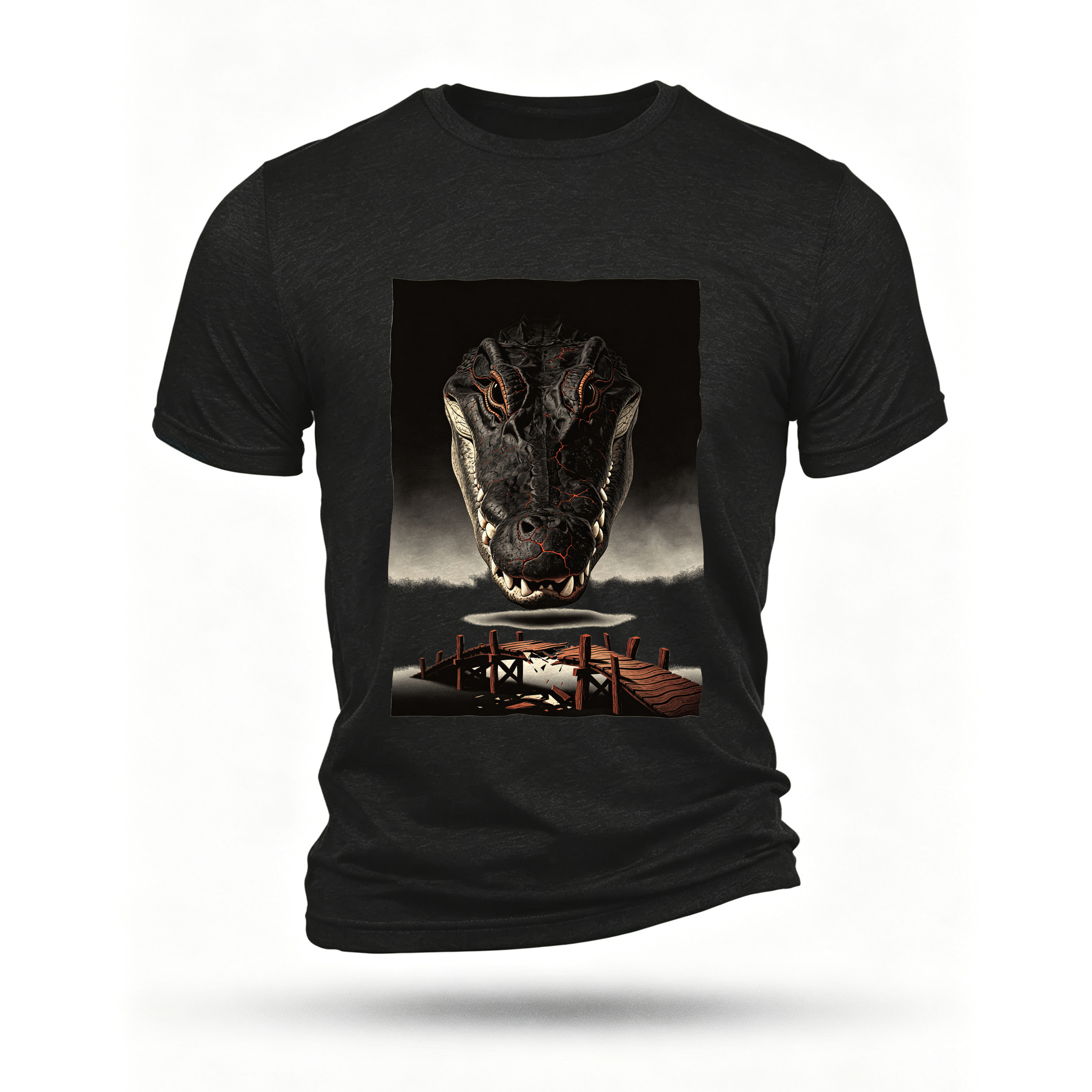 Black T-shirt, front print