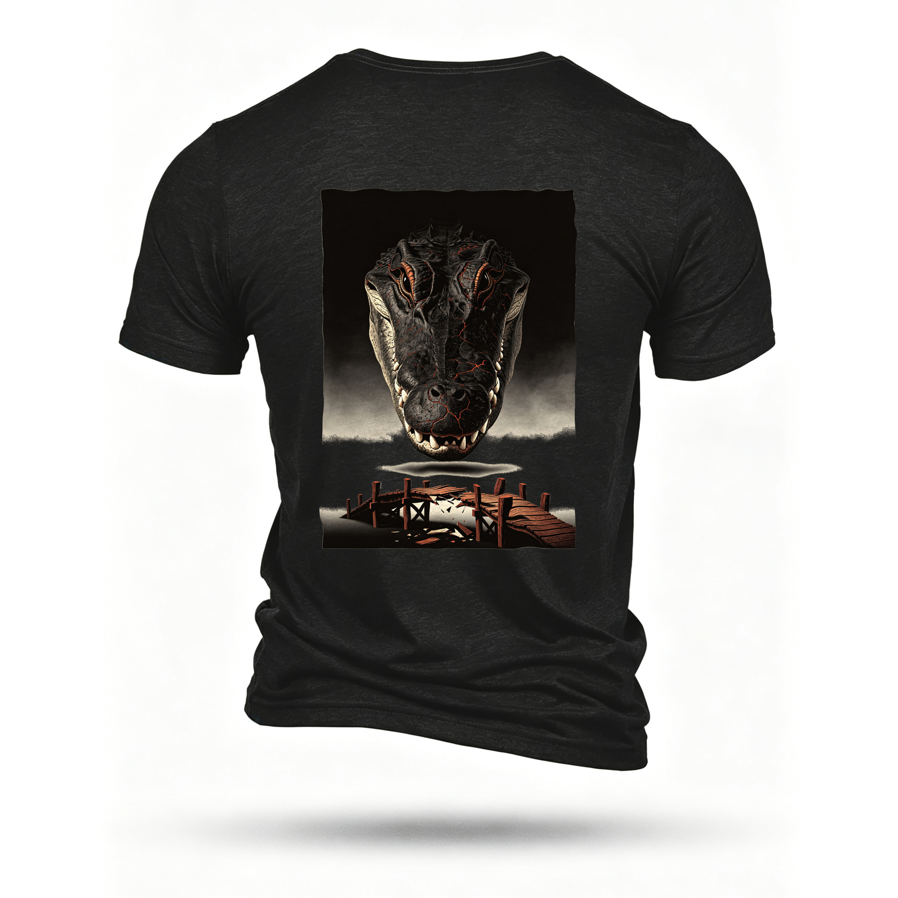 Black T-shirt, back print