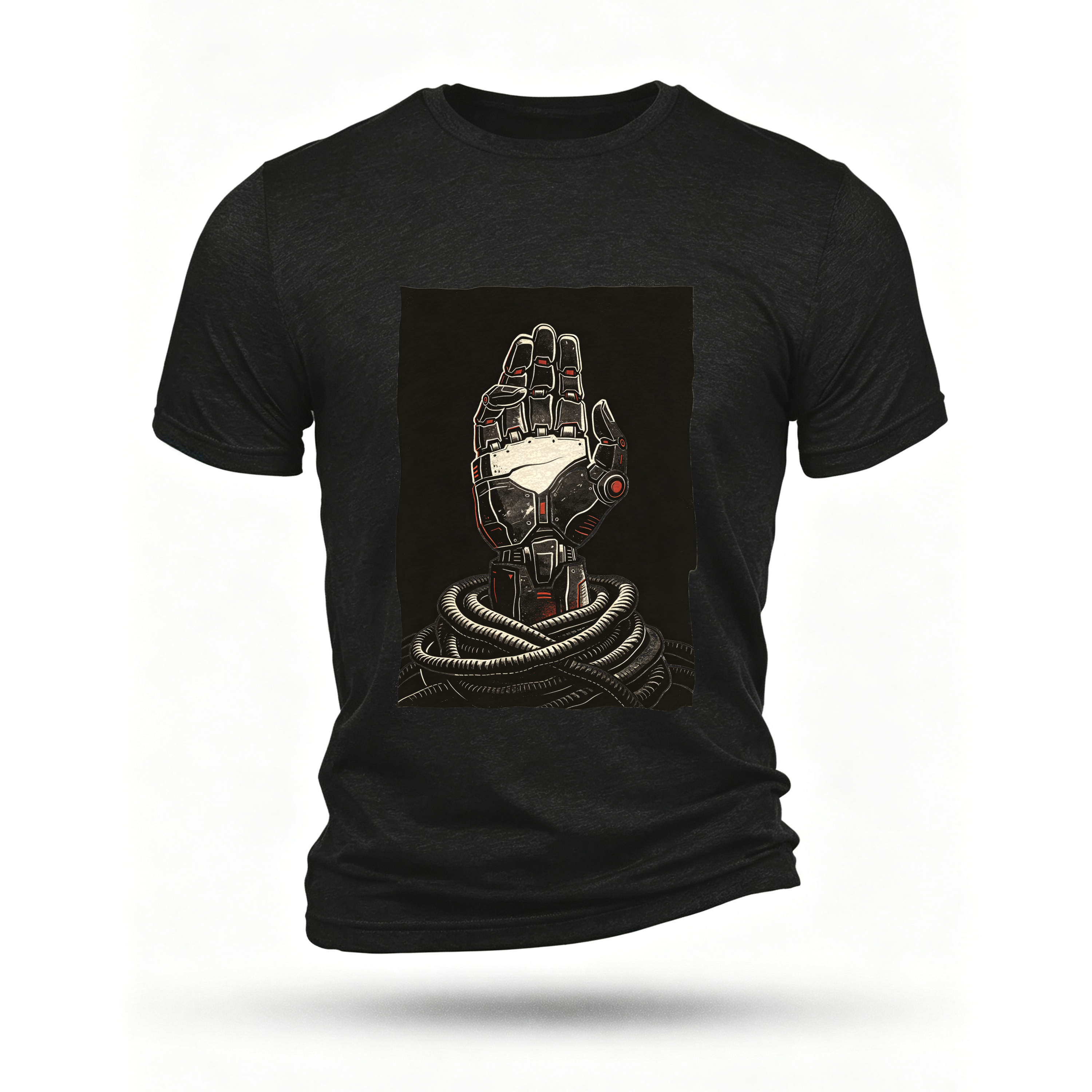 Black T-shirt, front print