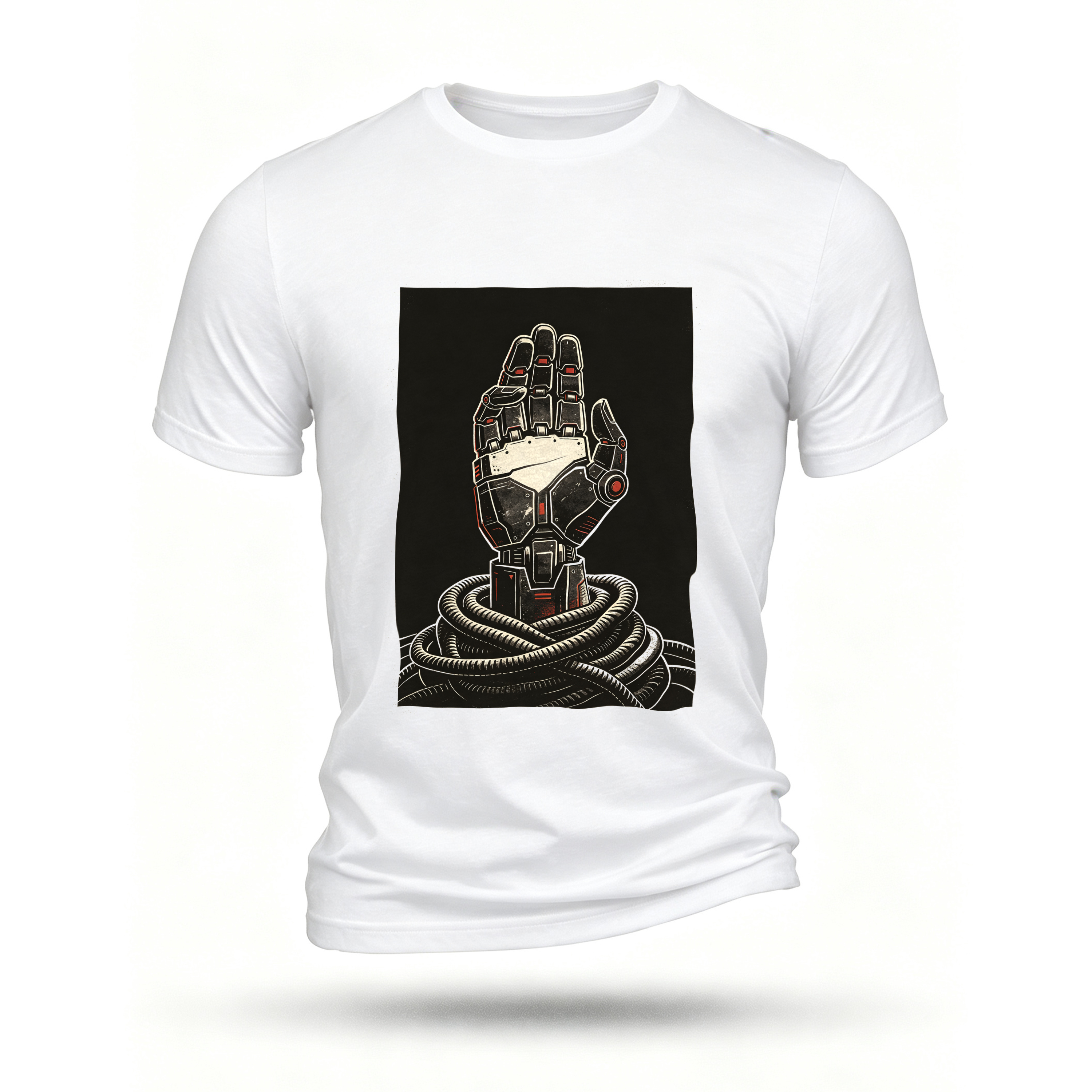White T-shirt, front print