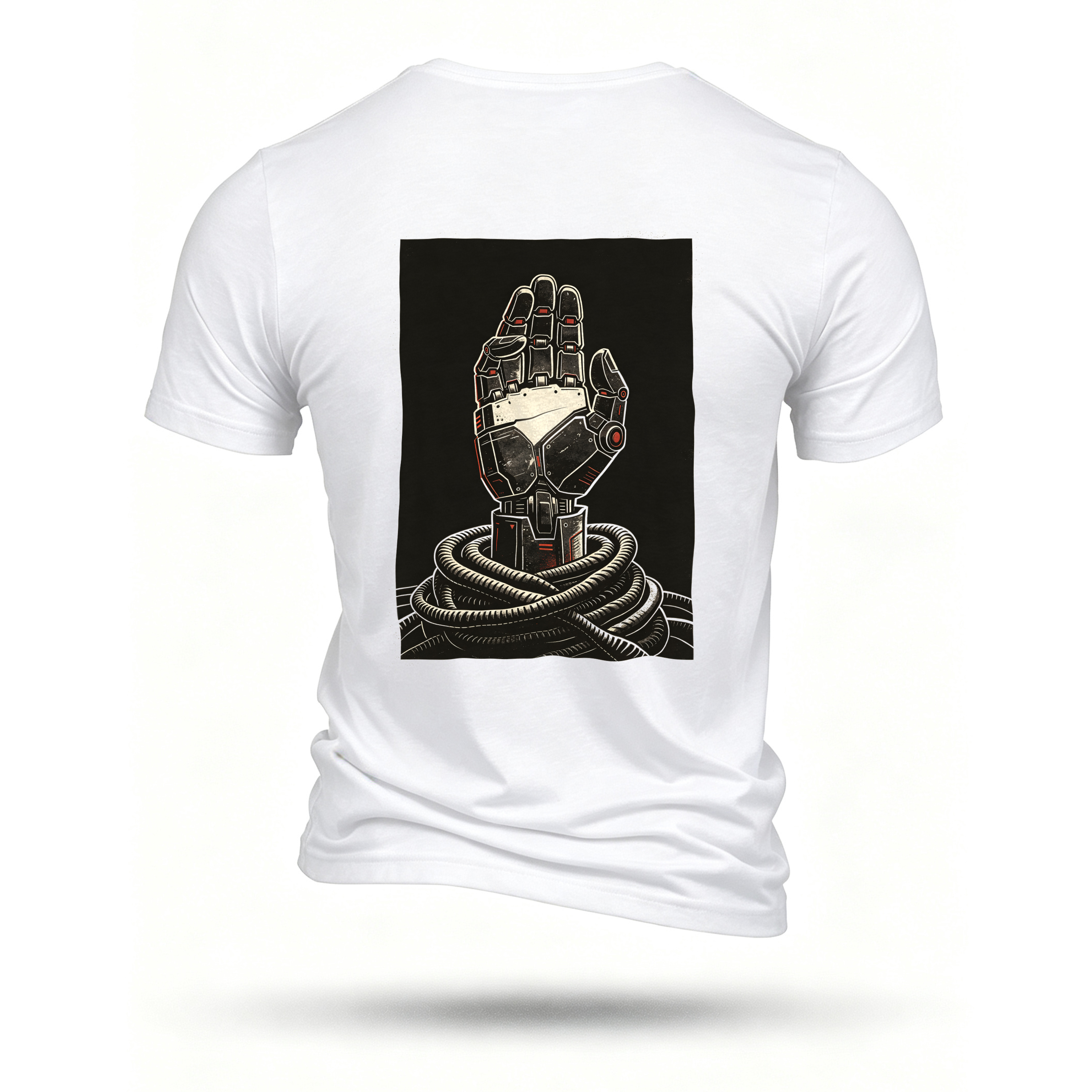 White T-shirt, back print