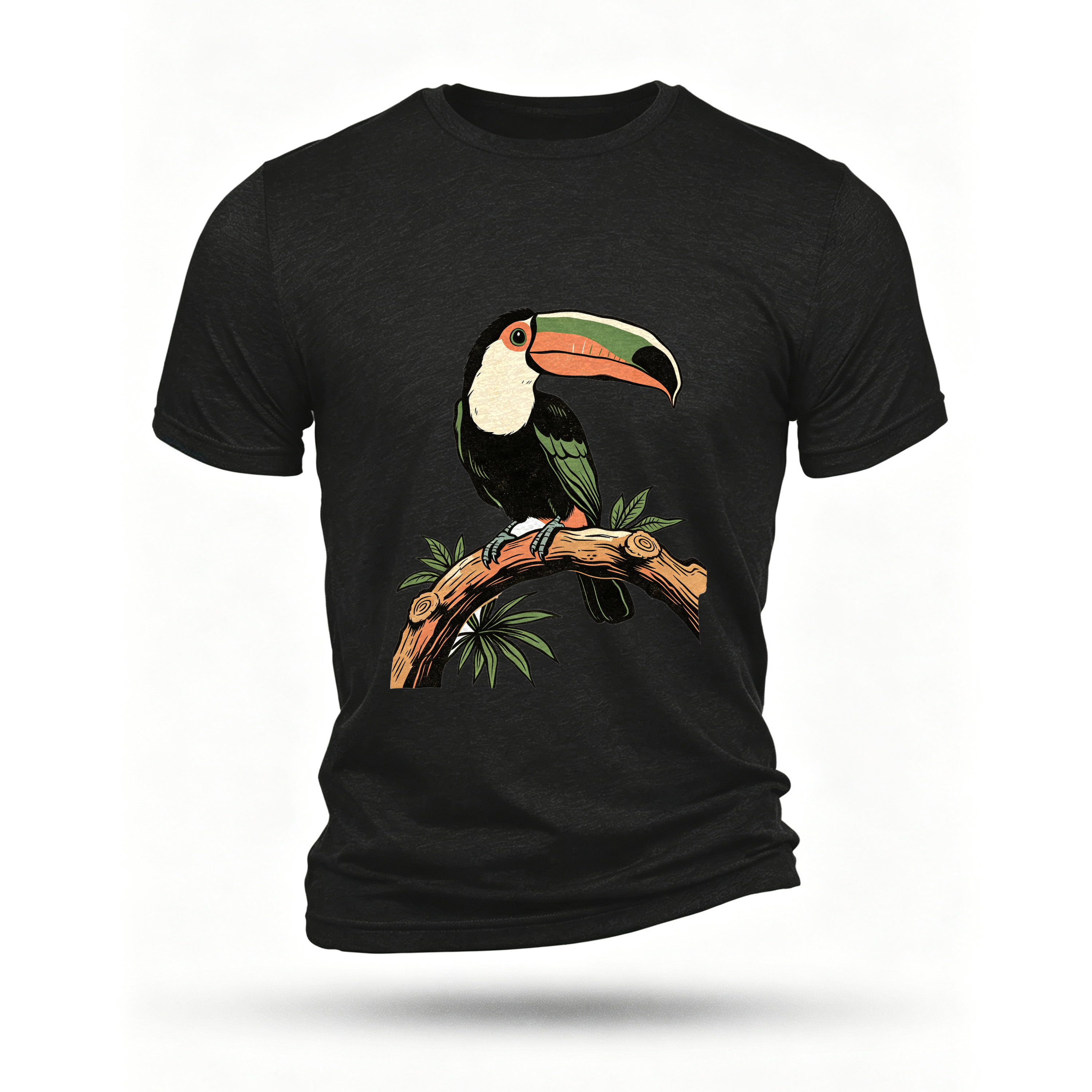 Black T-shirt, front print