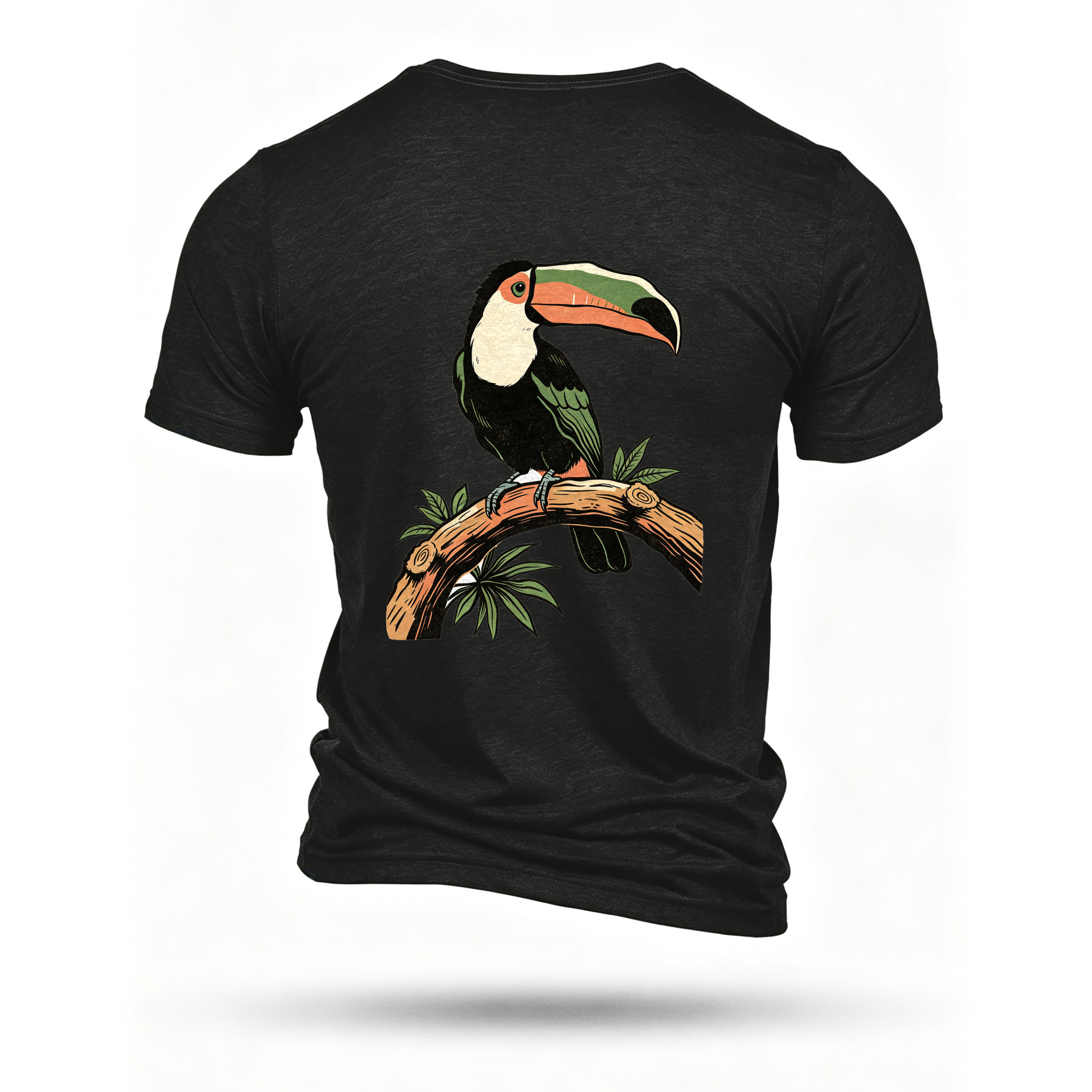 Black T-shirt, back print