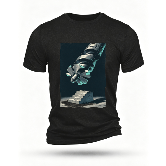 Black T-shirt, front print