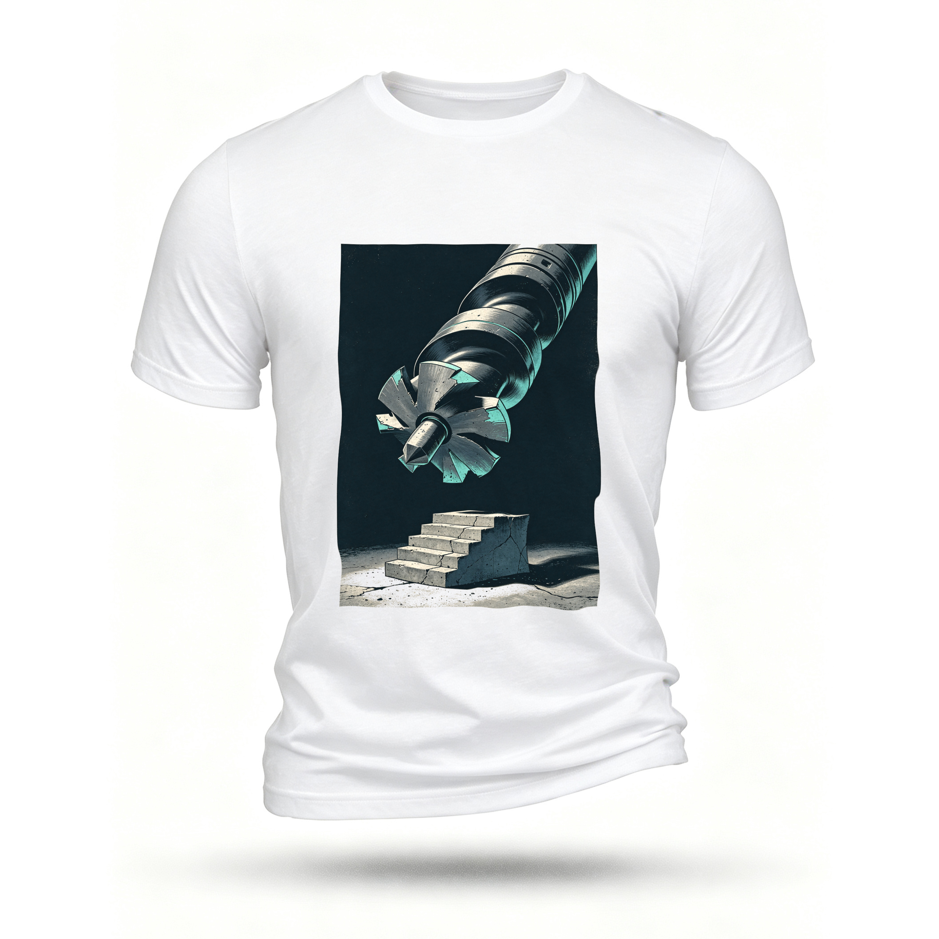 White T-shirt, front print
