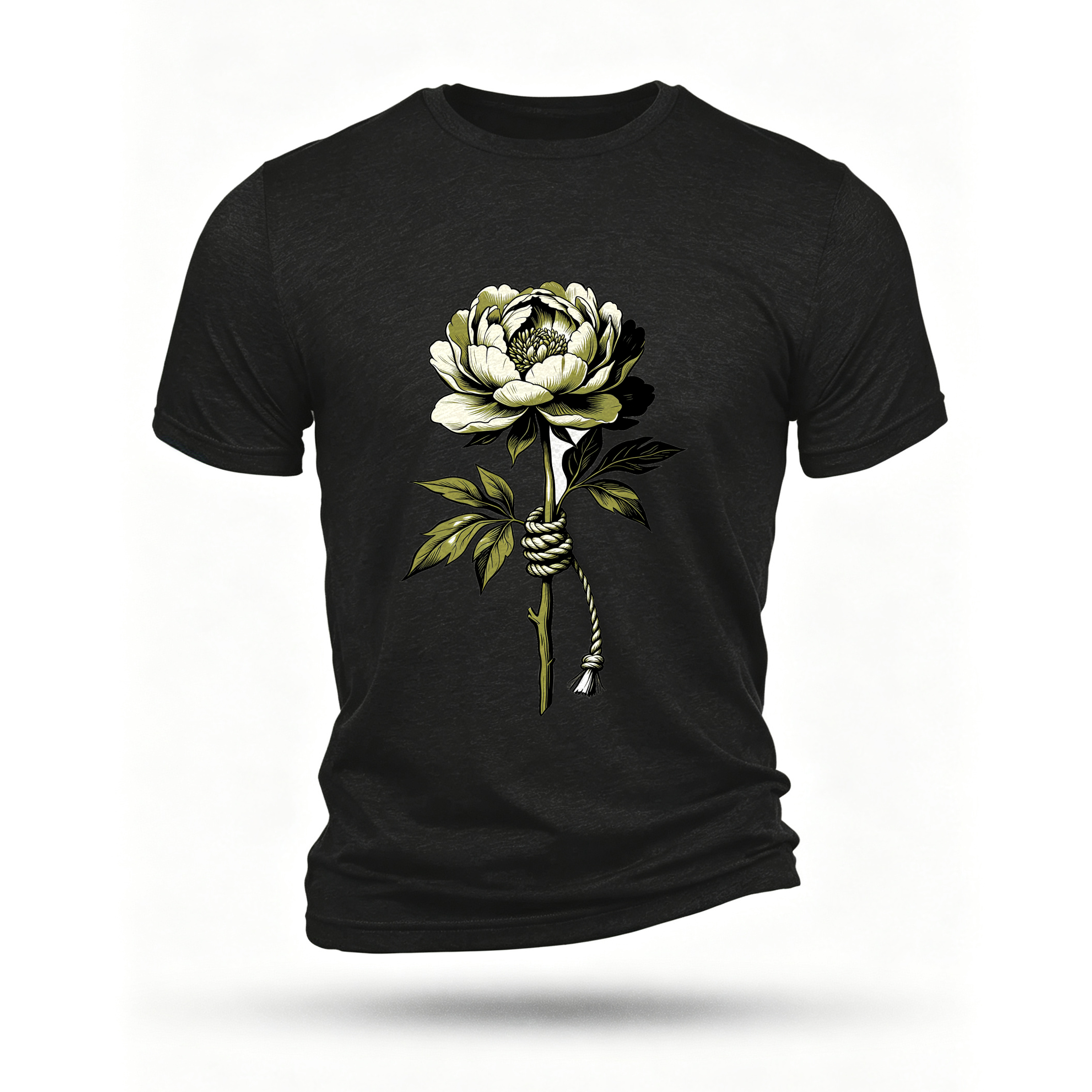 Black T-shirt, front print