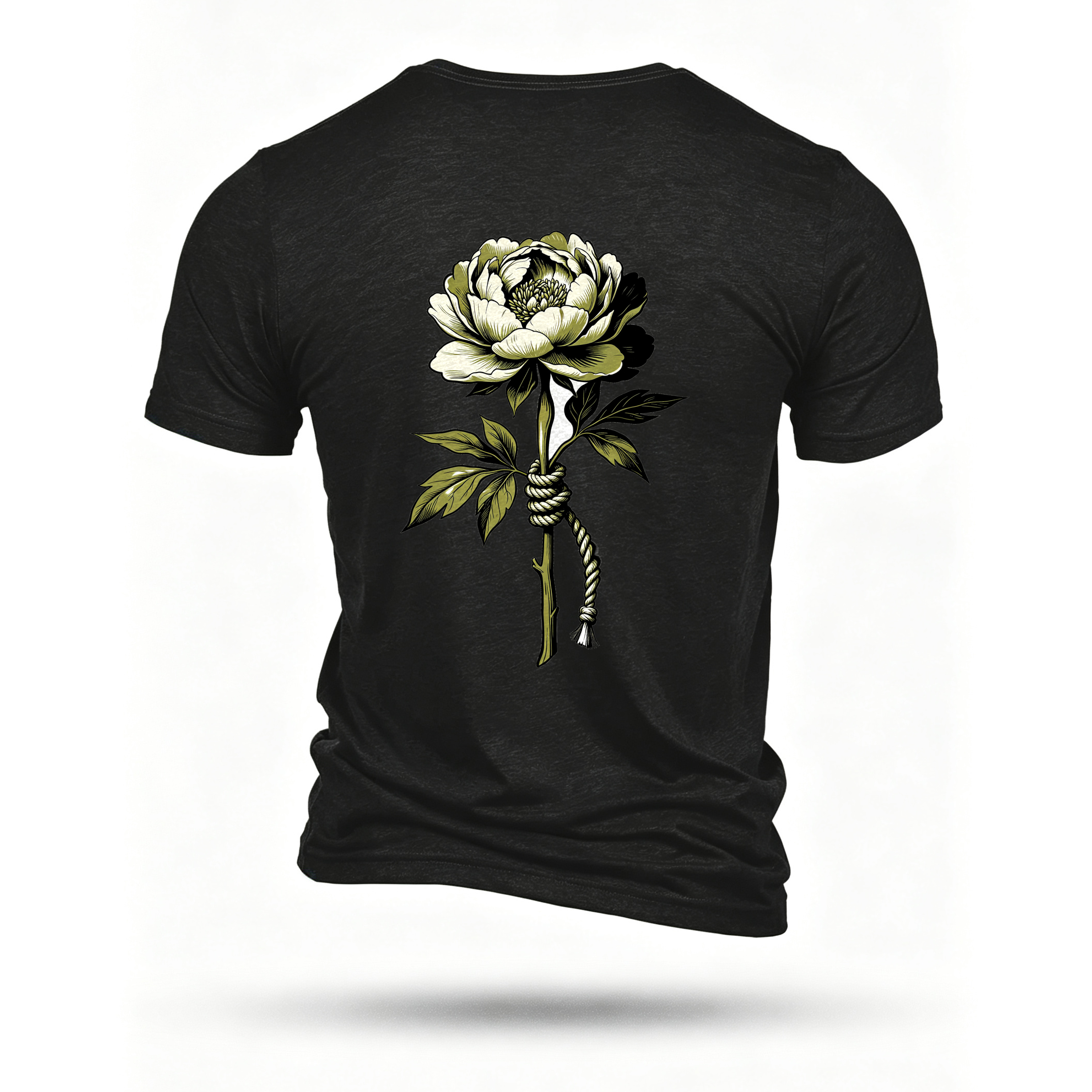 Black T-shirt, back print