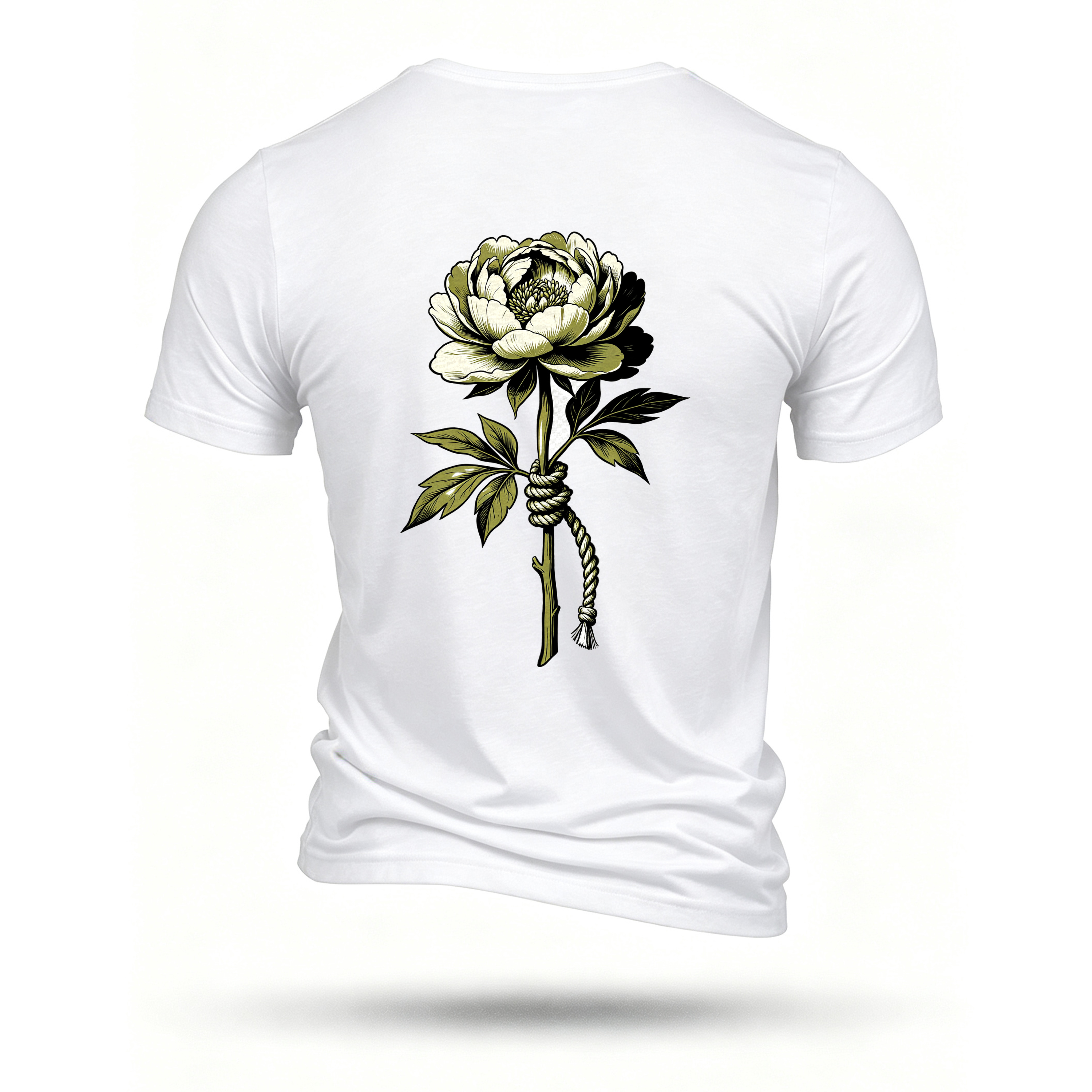 White T-shirt, back print