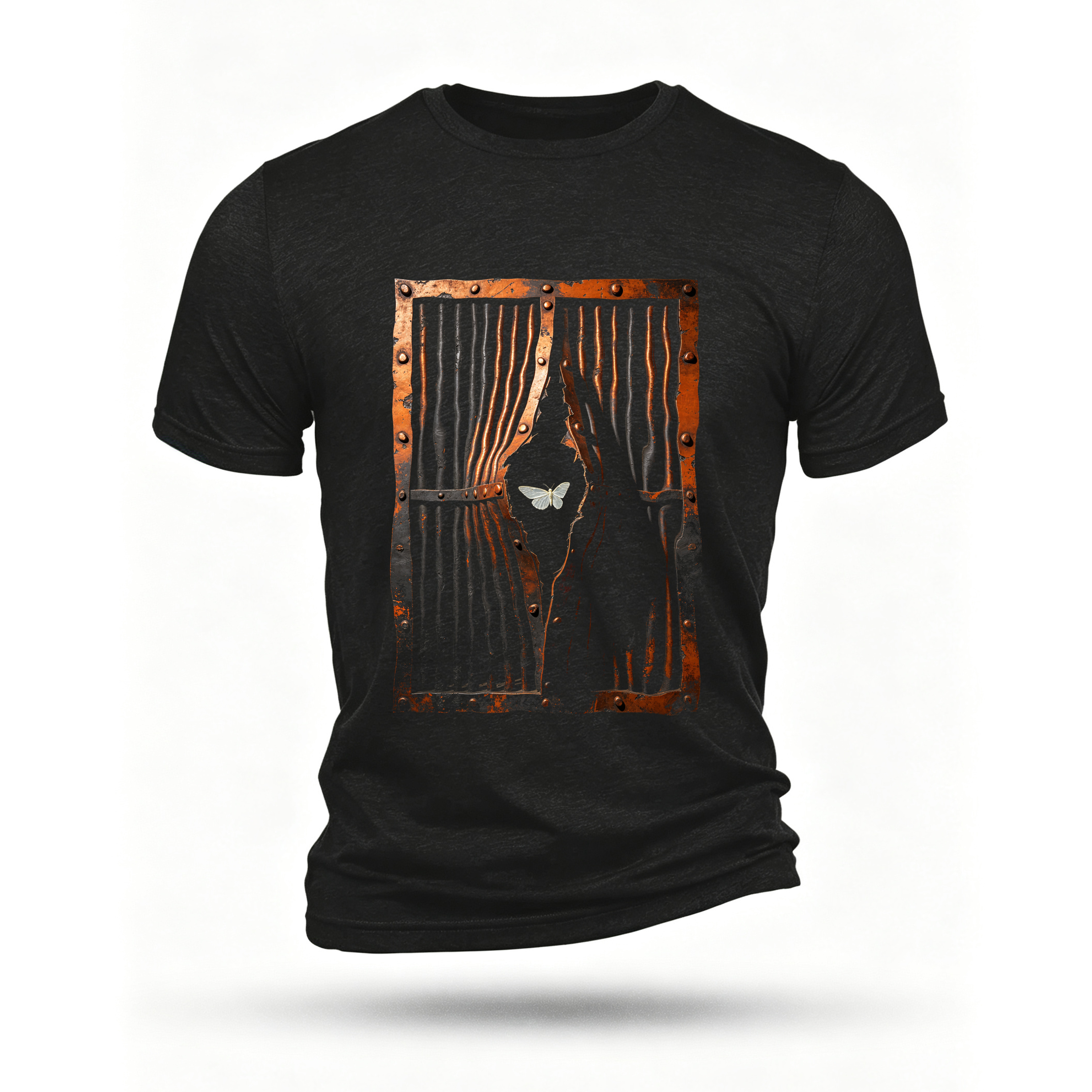Black T-shirt, front print