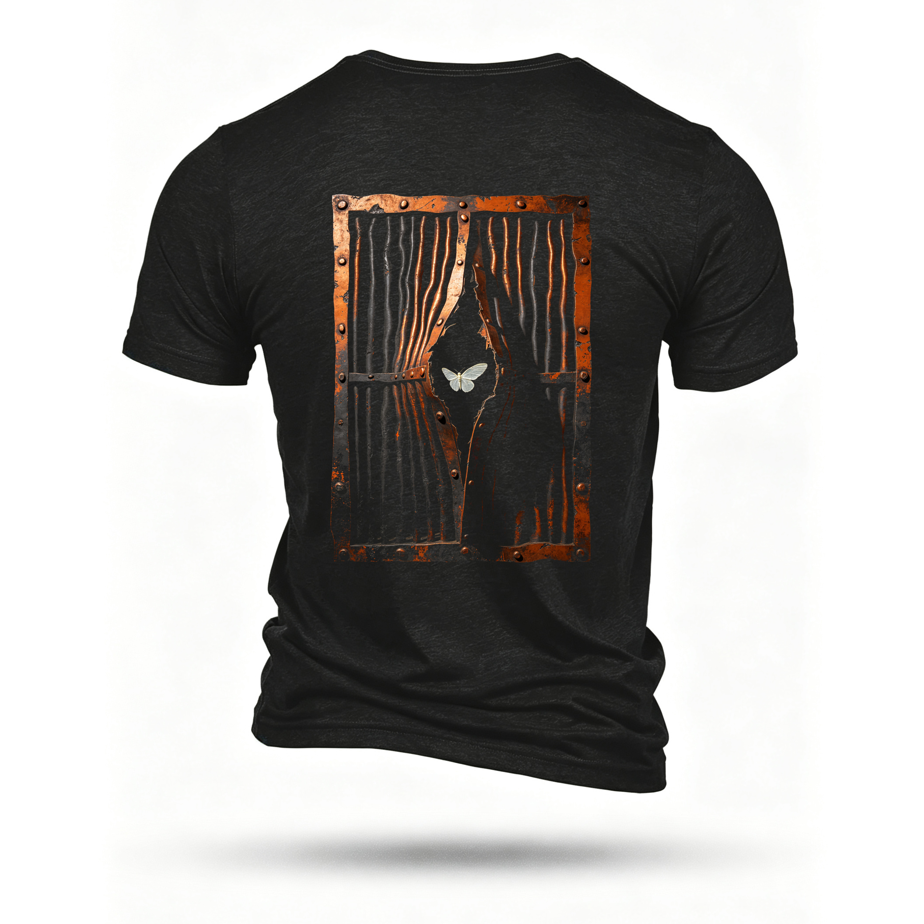 Black T-shirt, back print