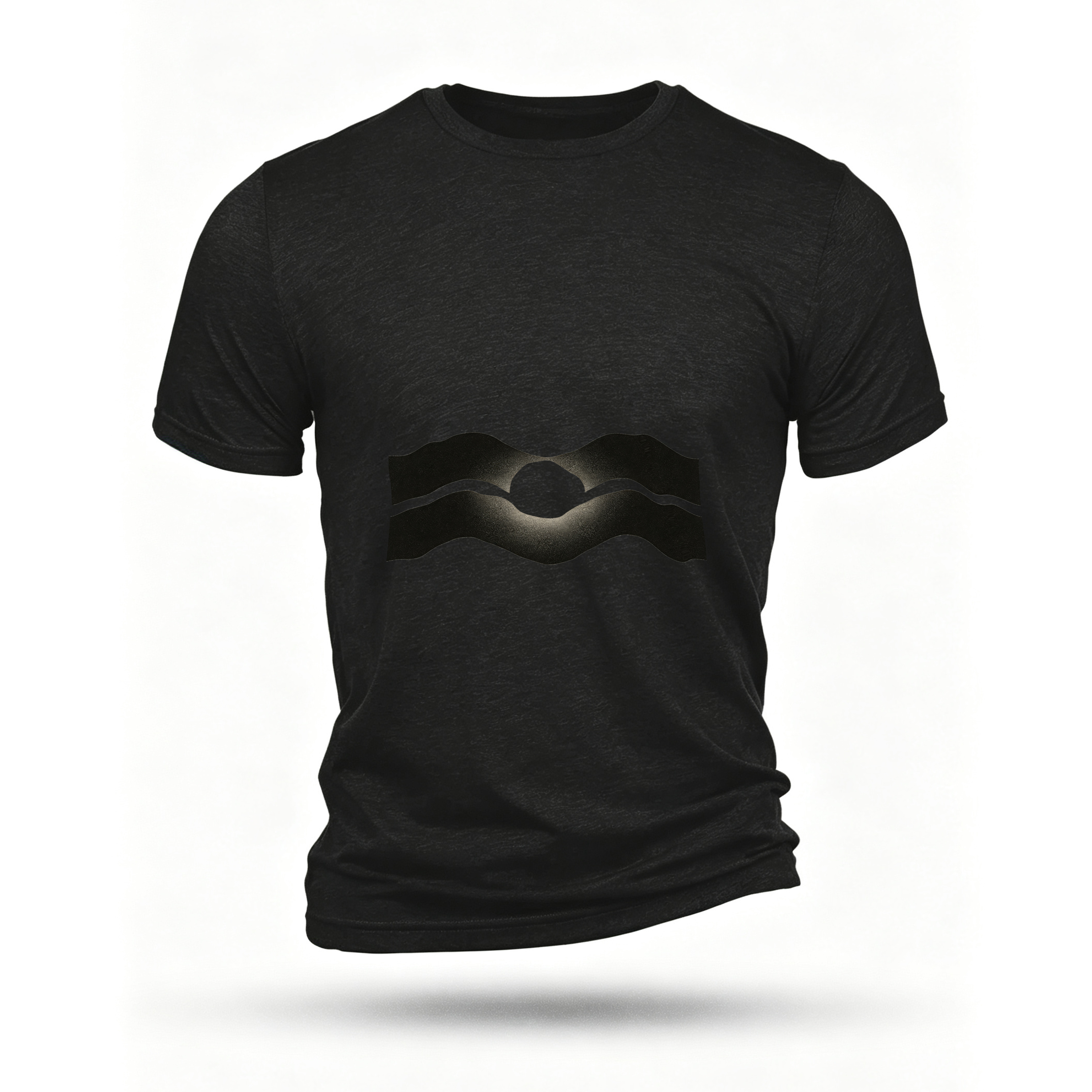 Black T-shirt, front print