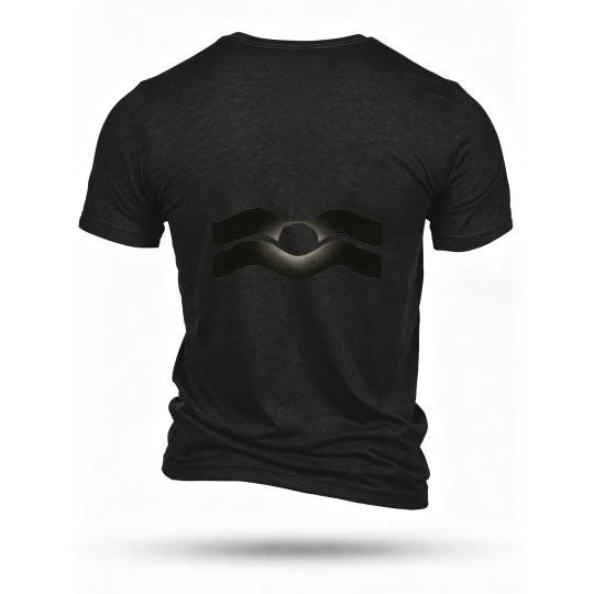 Black T-shirt, back print