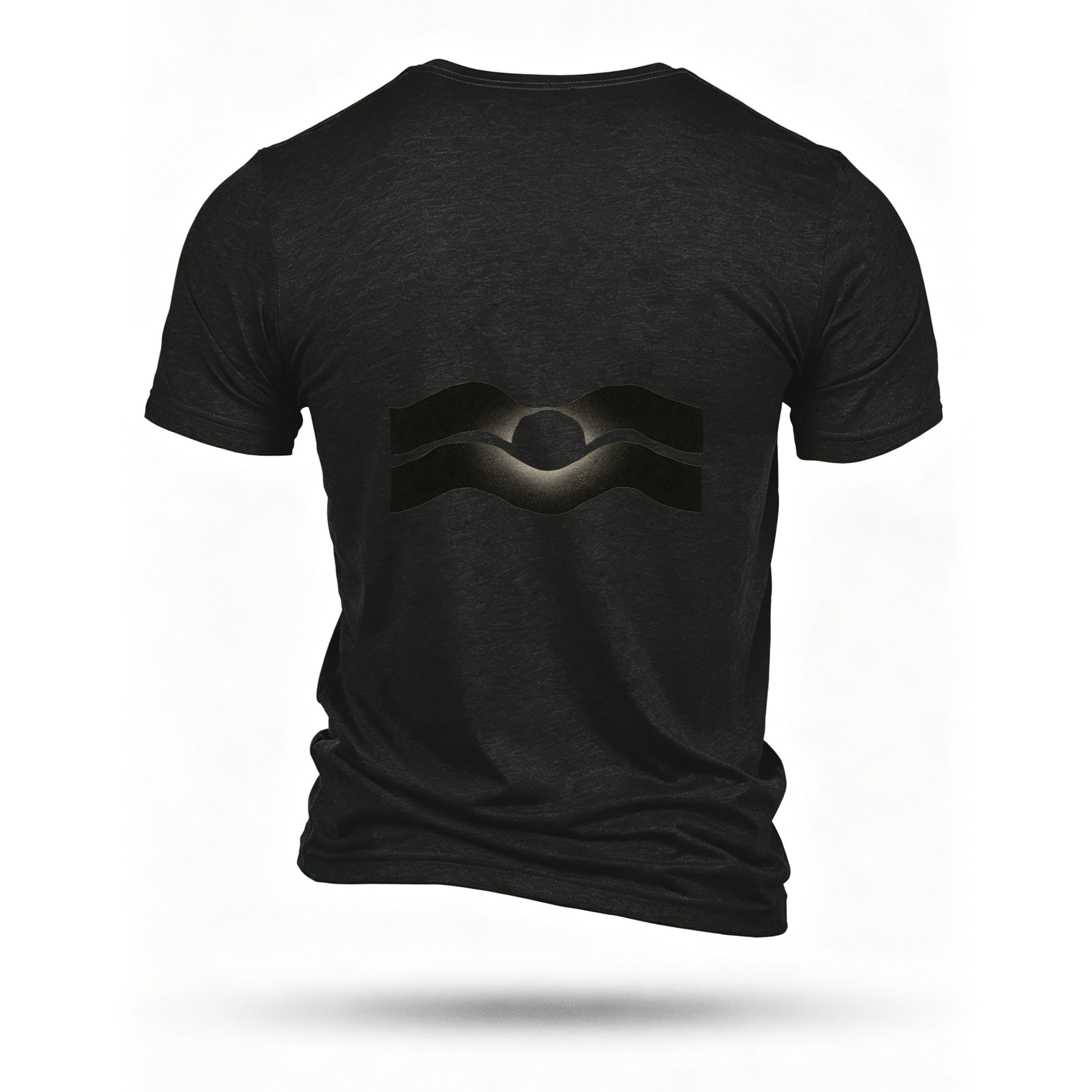 Black T-shirt, back print