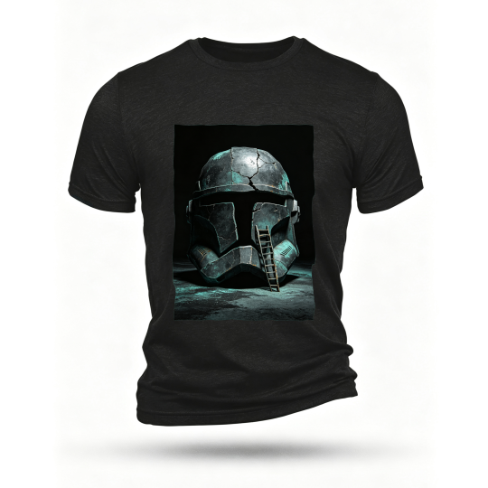 Black T-shirt, front print