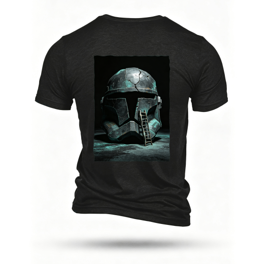 Black T-shirt, back print