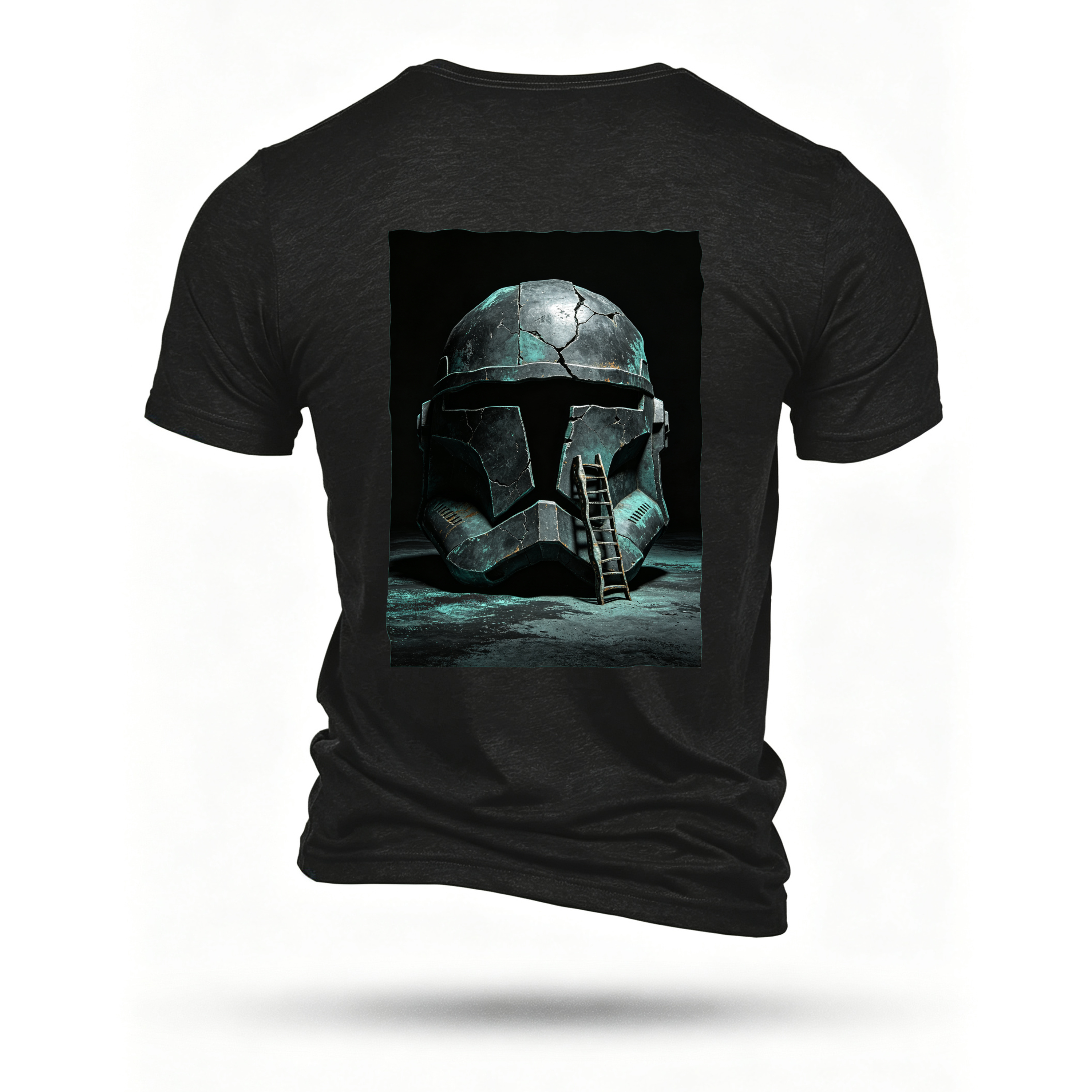Black T-shirt, back print