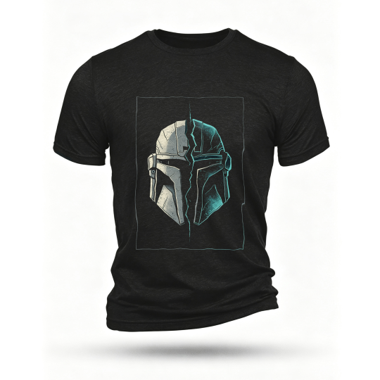Black T-shirt, front print