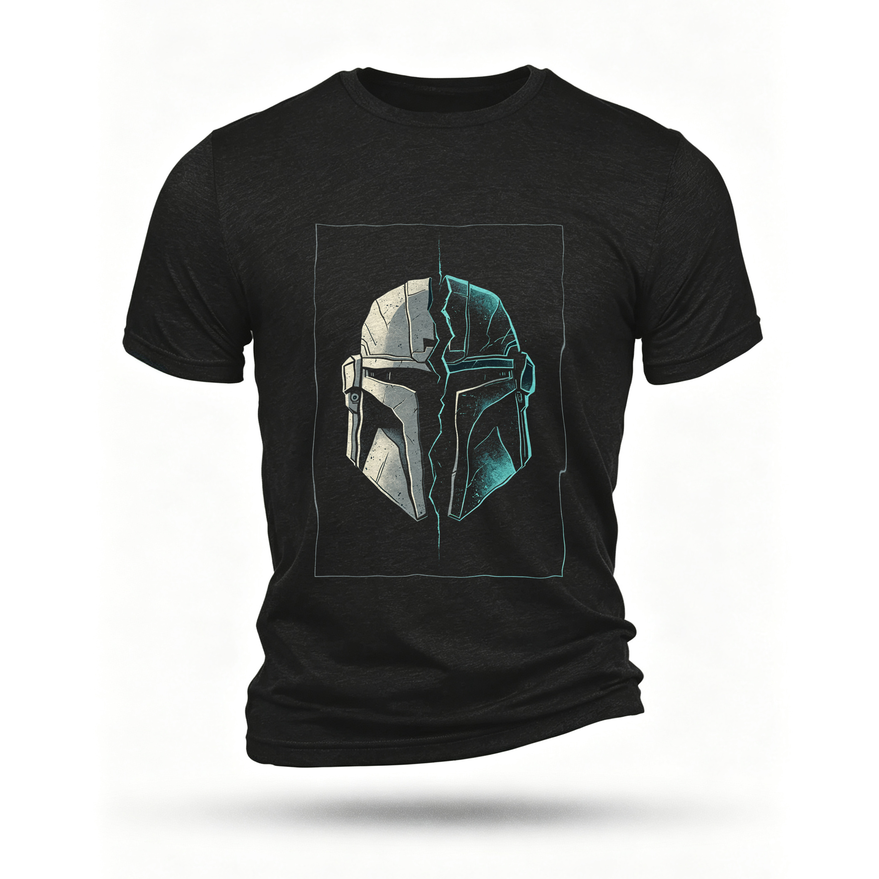 Black T-shirt, front print