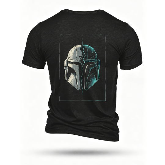 Black T-shirt, back print
