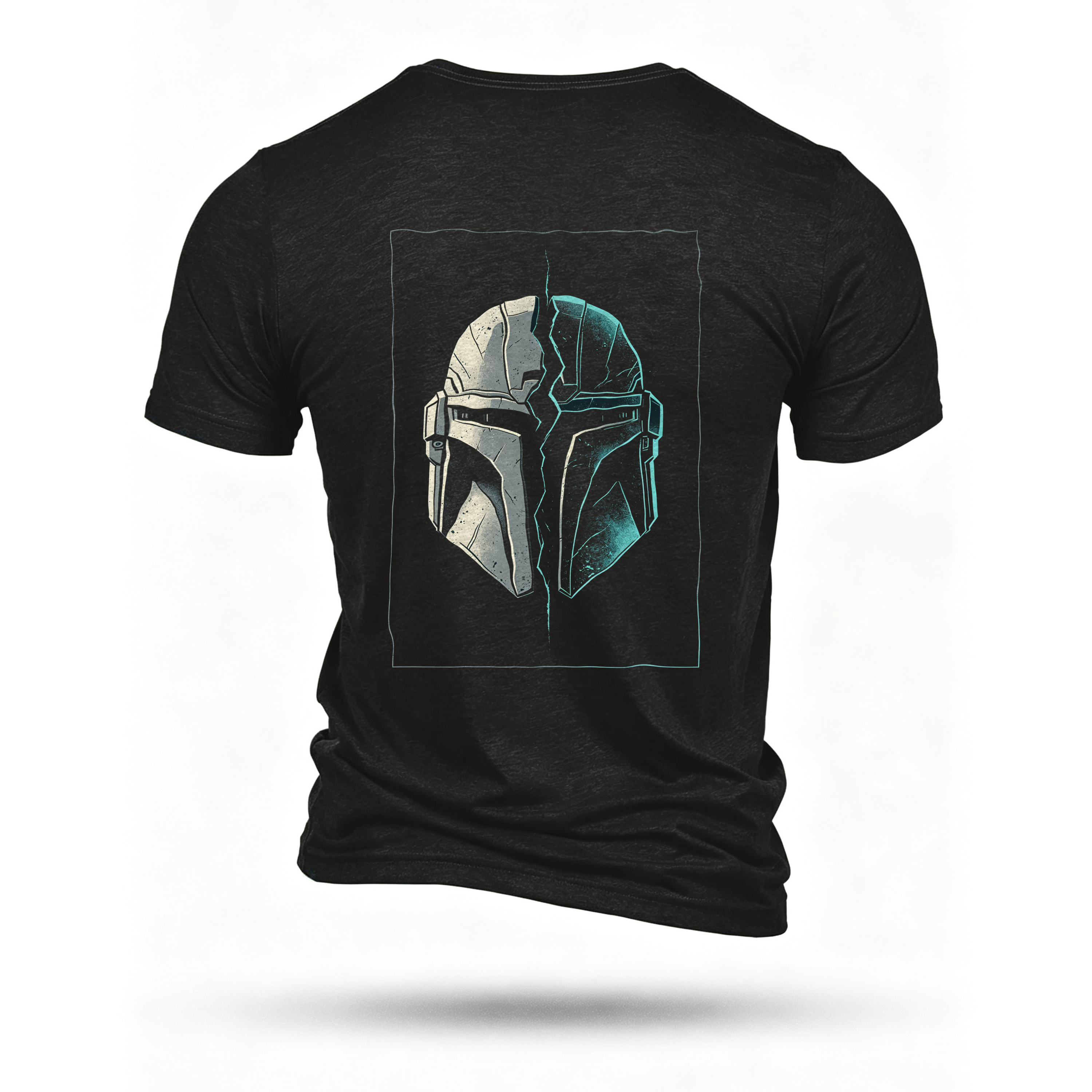 Black T-shirt, back print