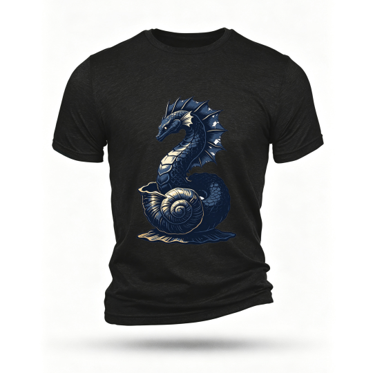 Black T-shirt, front print