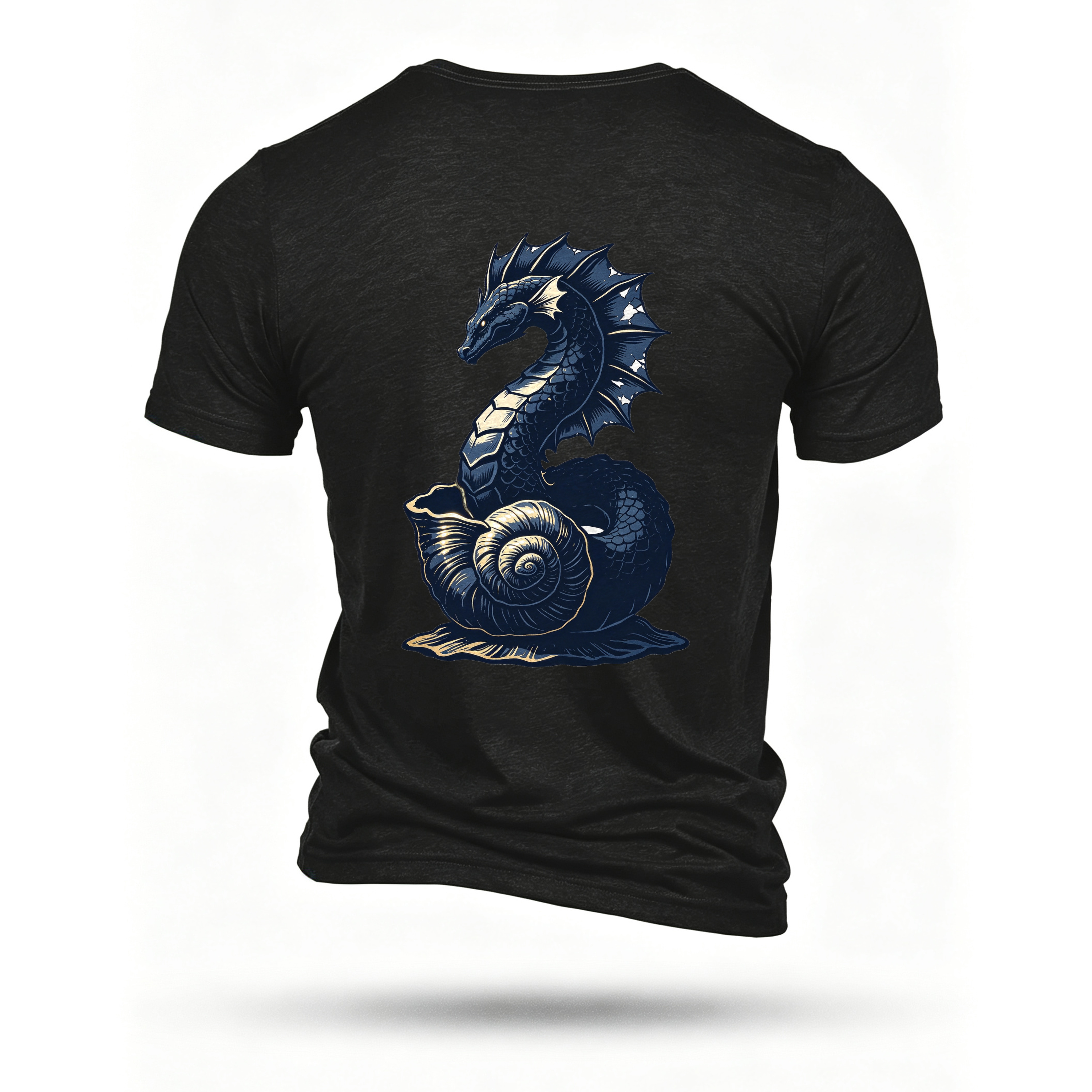 Black T-shirt, back print