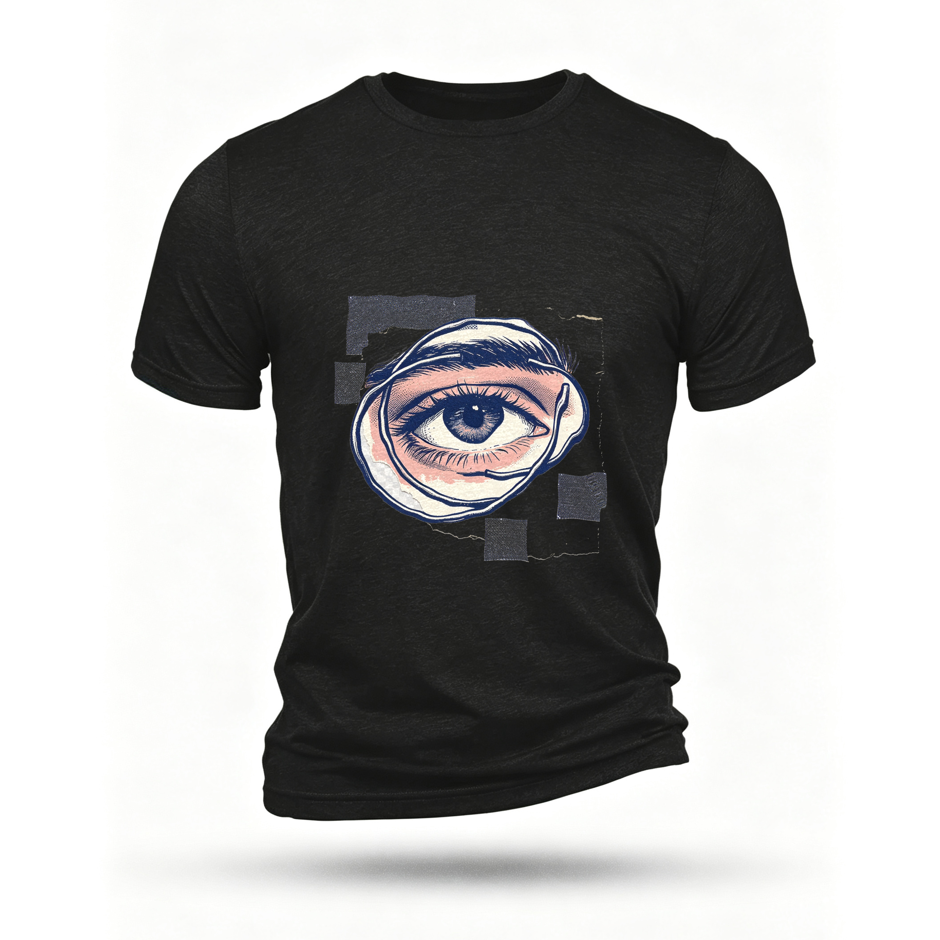 Black T-shirt, front print