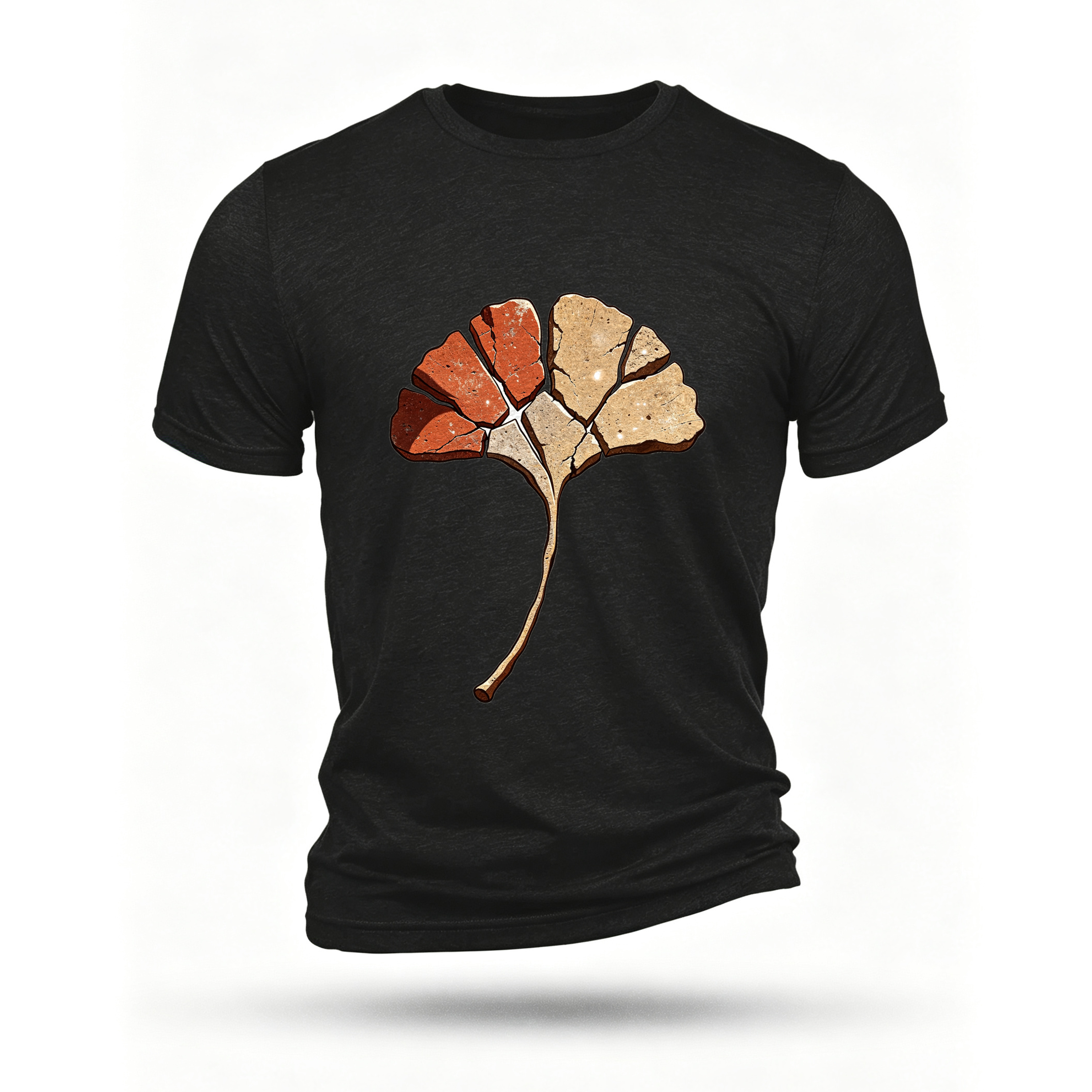 Black T-shirt, front print