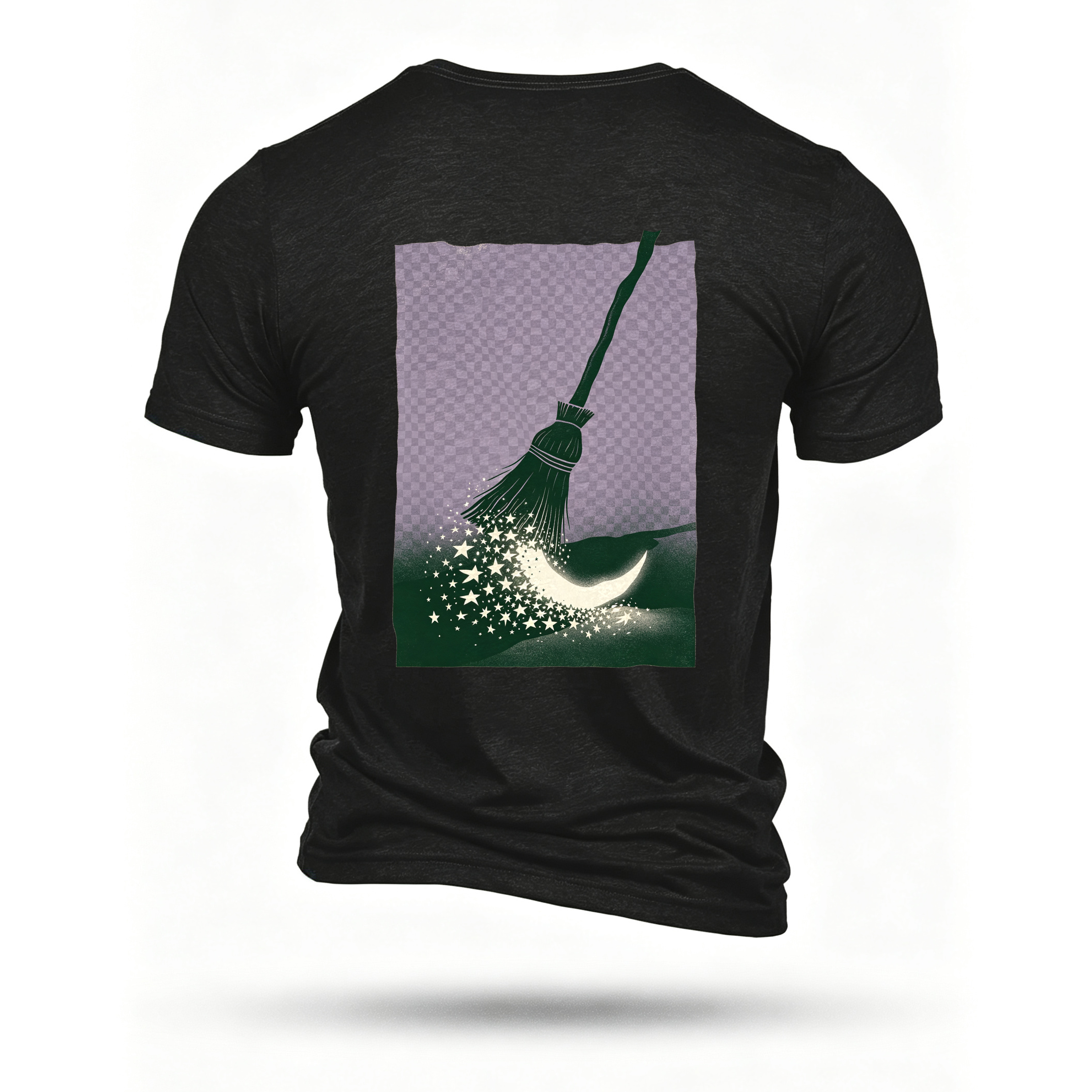 Black T-shirt, back print