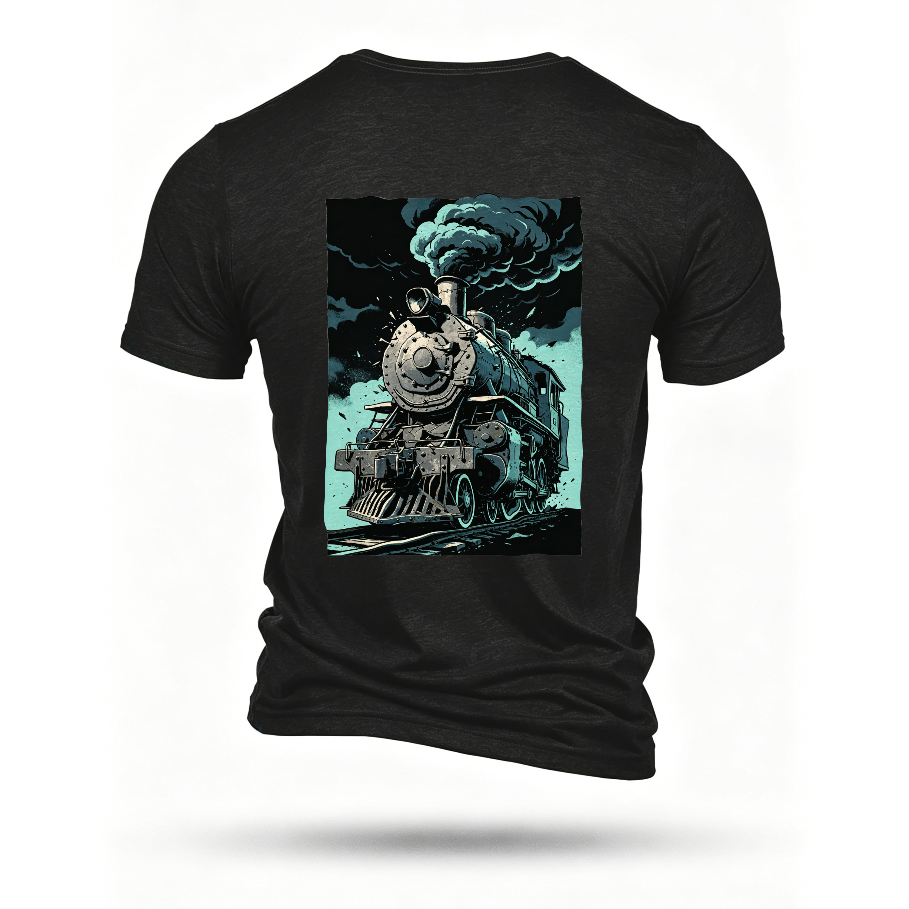 Black T-shirt, back print