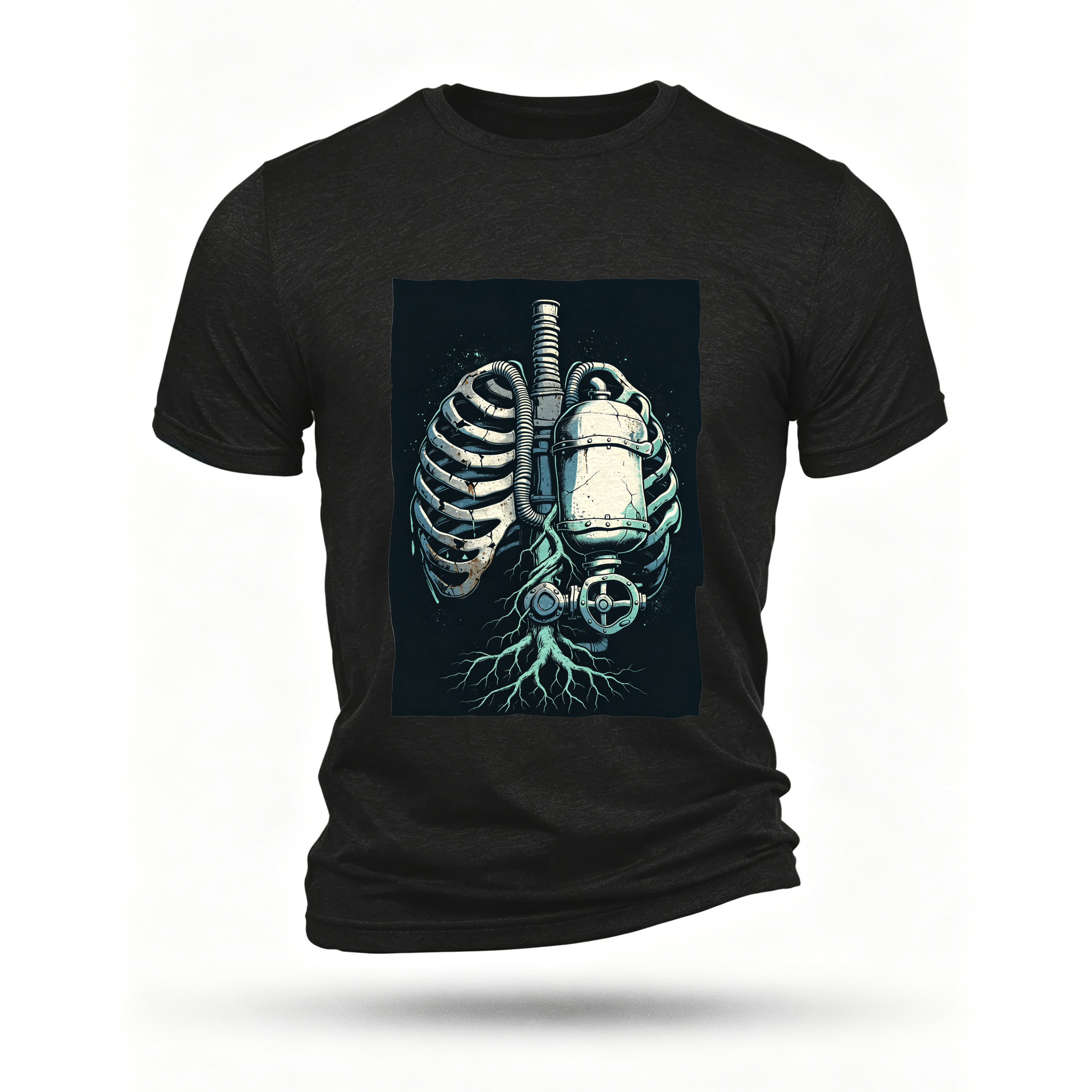 Black T-shirt, front print