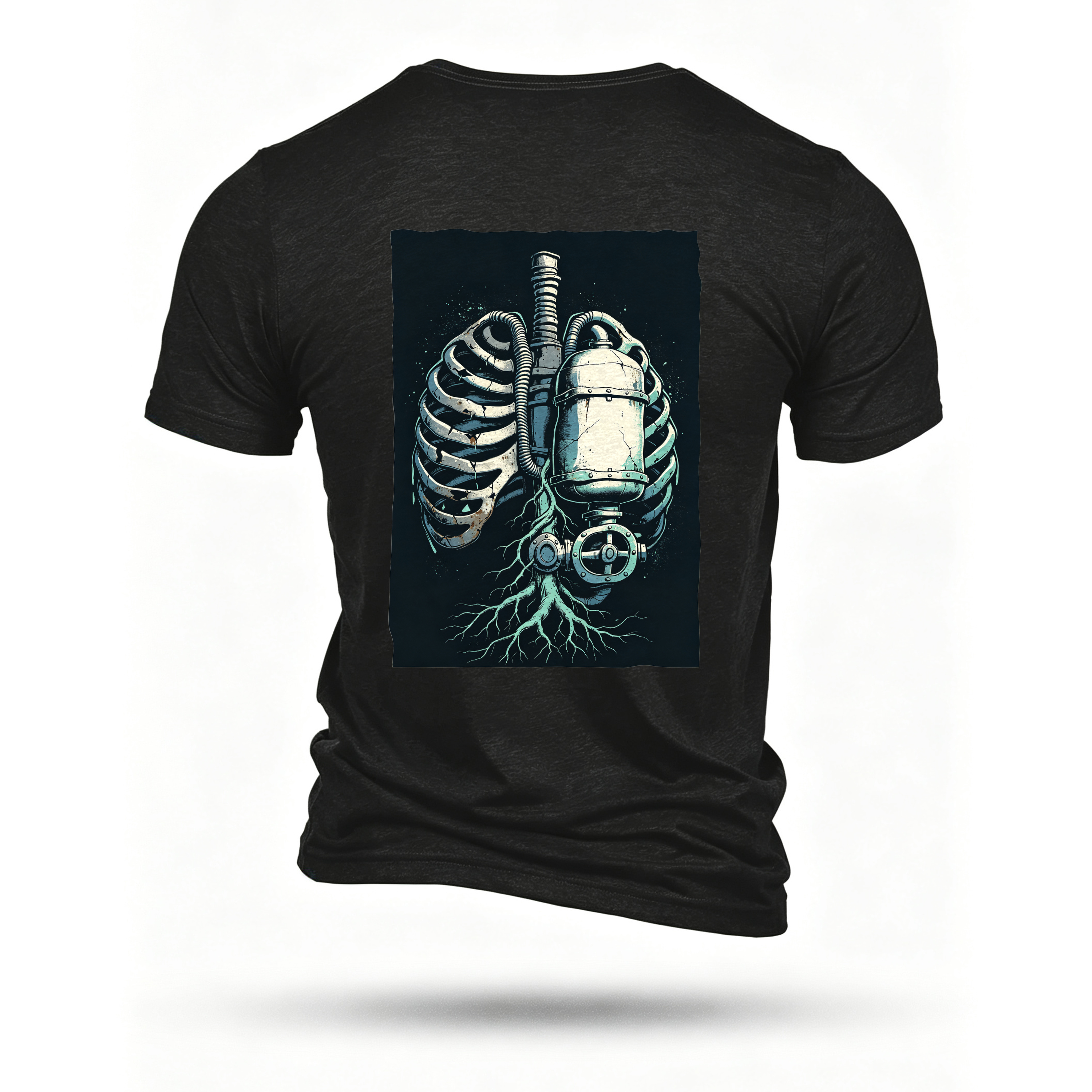 Black T-shirt, back print