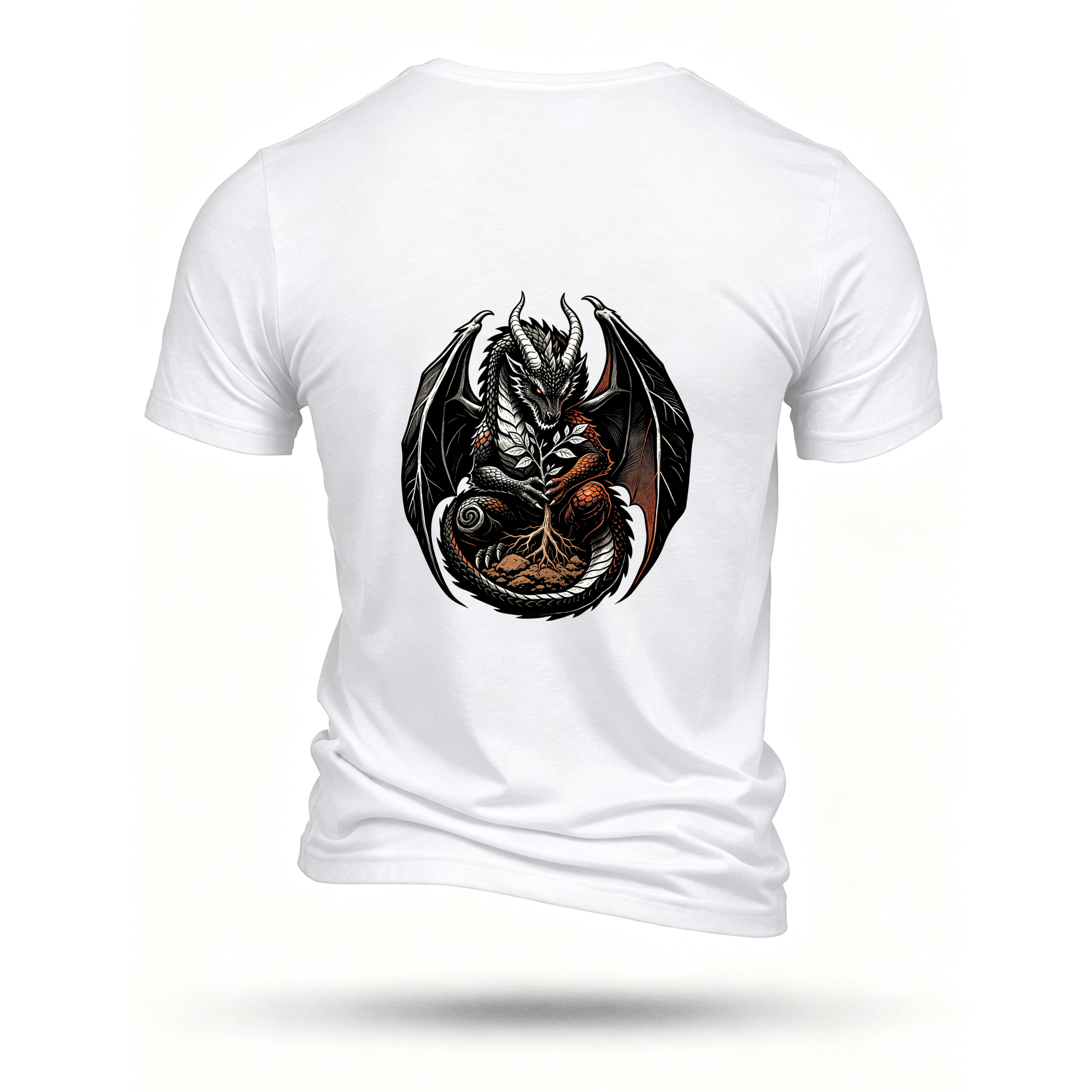White T-shirt, back print