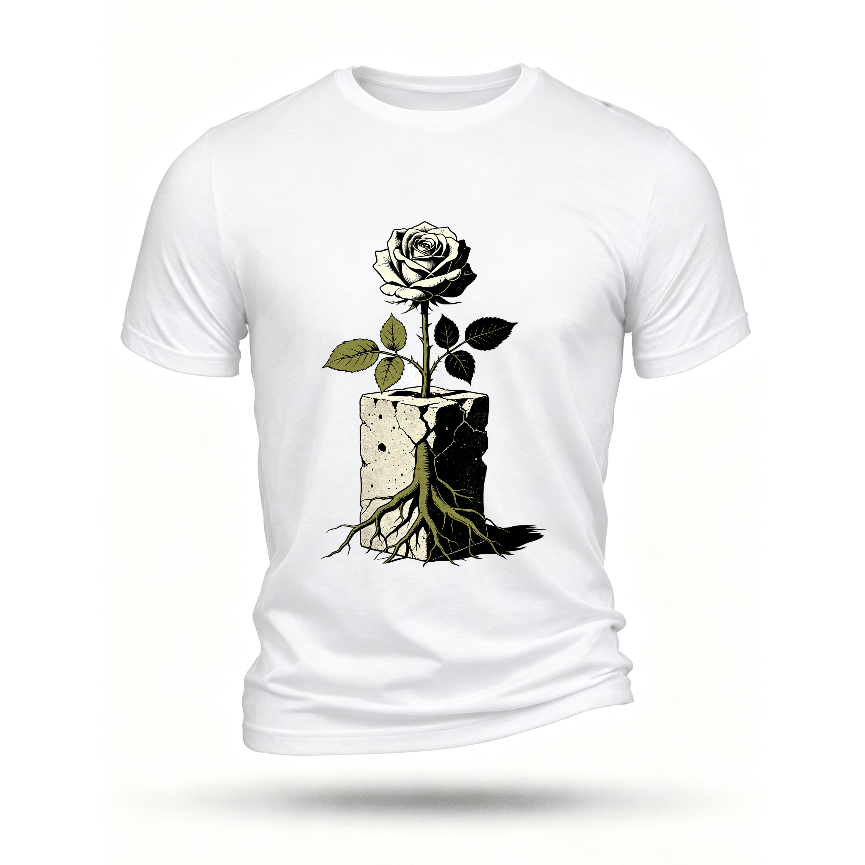 White T-shirt, front print