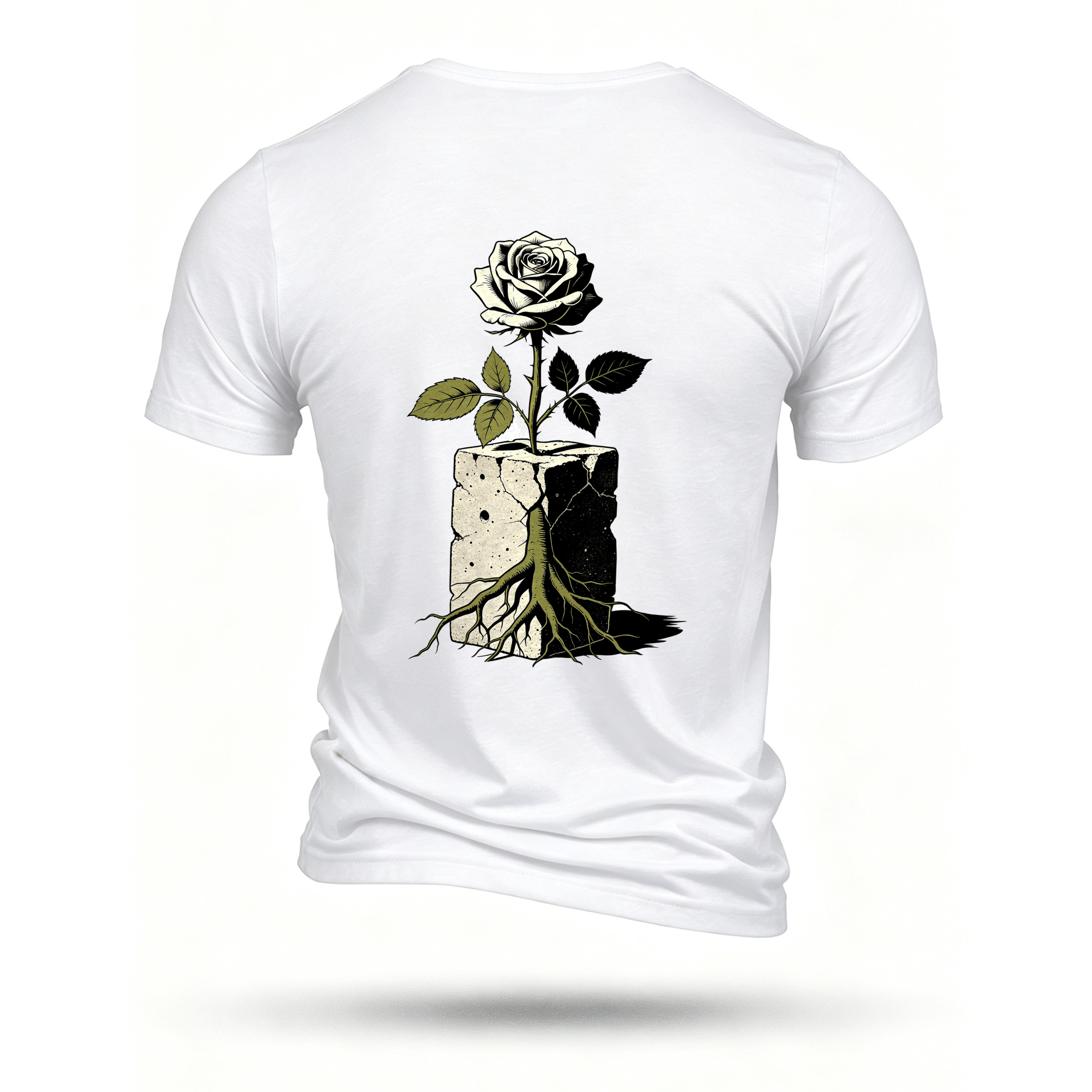 White T-shirt, back print