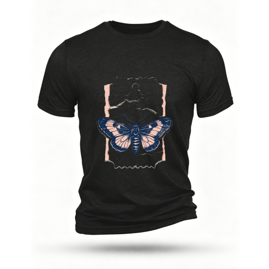 Black T-shirt, front print