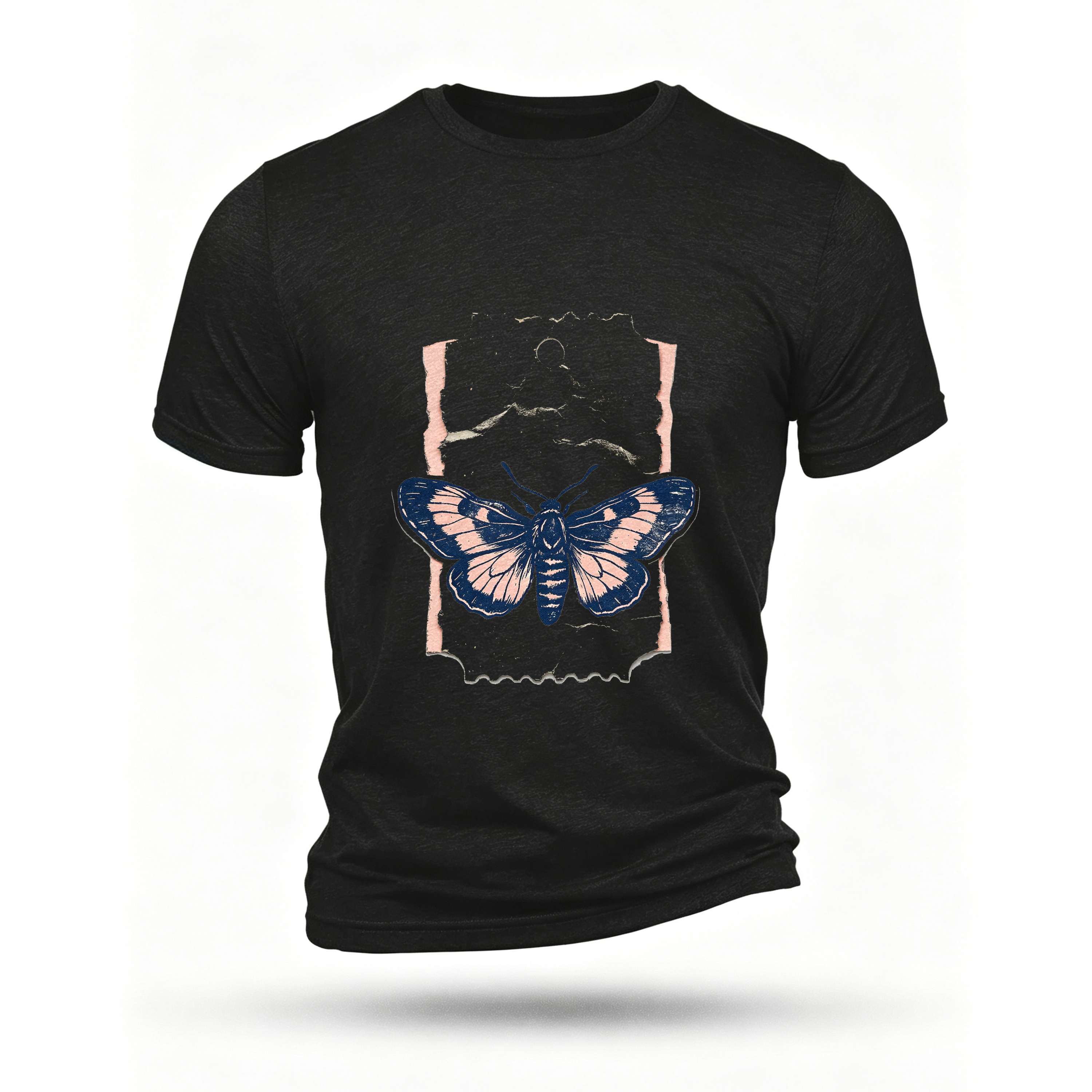Black T-shirt, front print