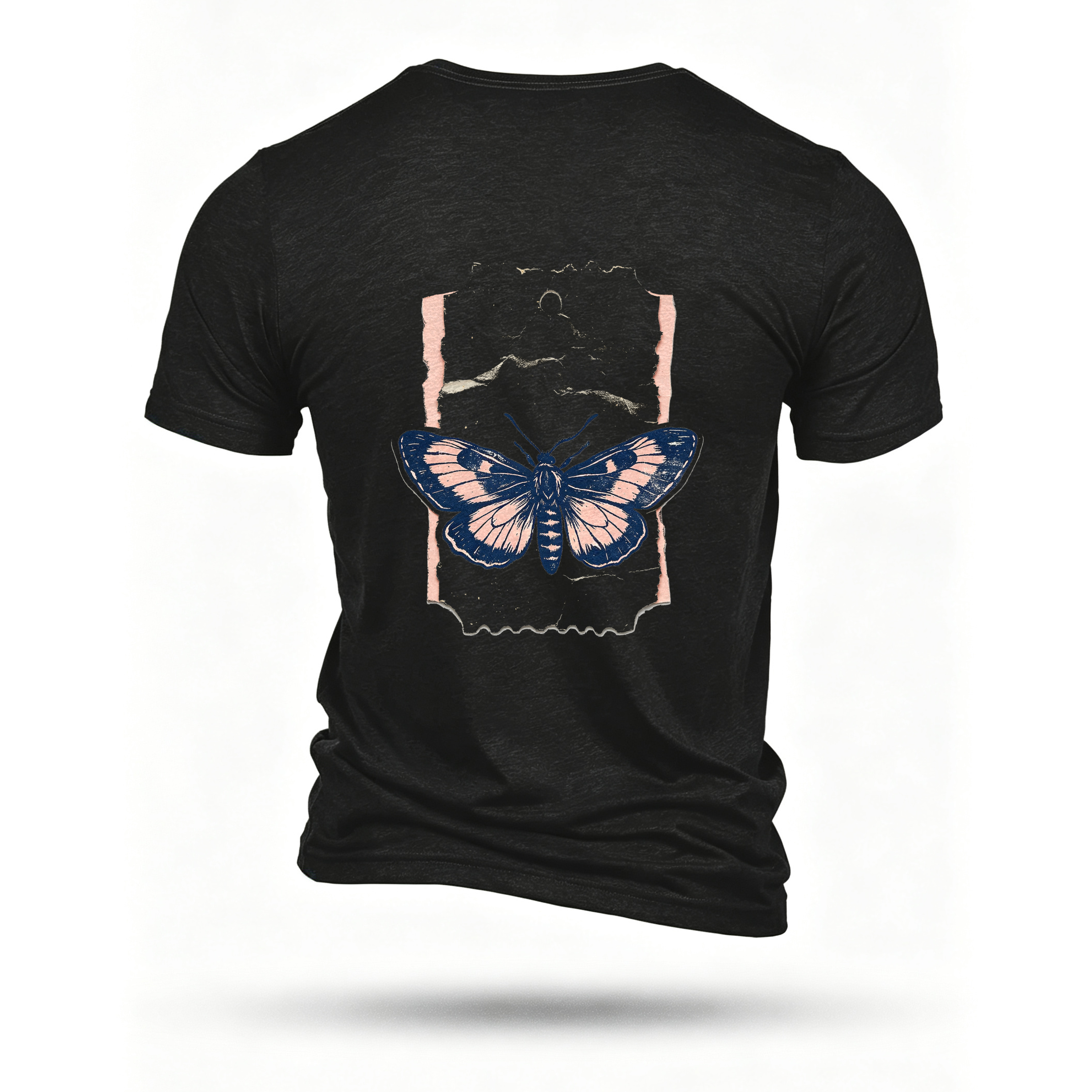 Black T-shirt, back print