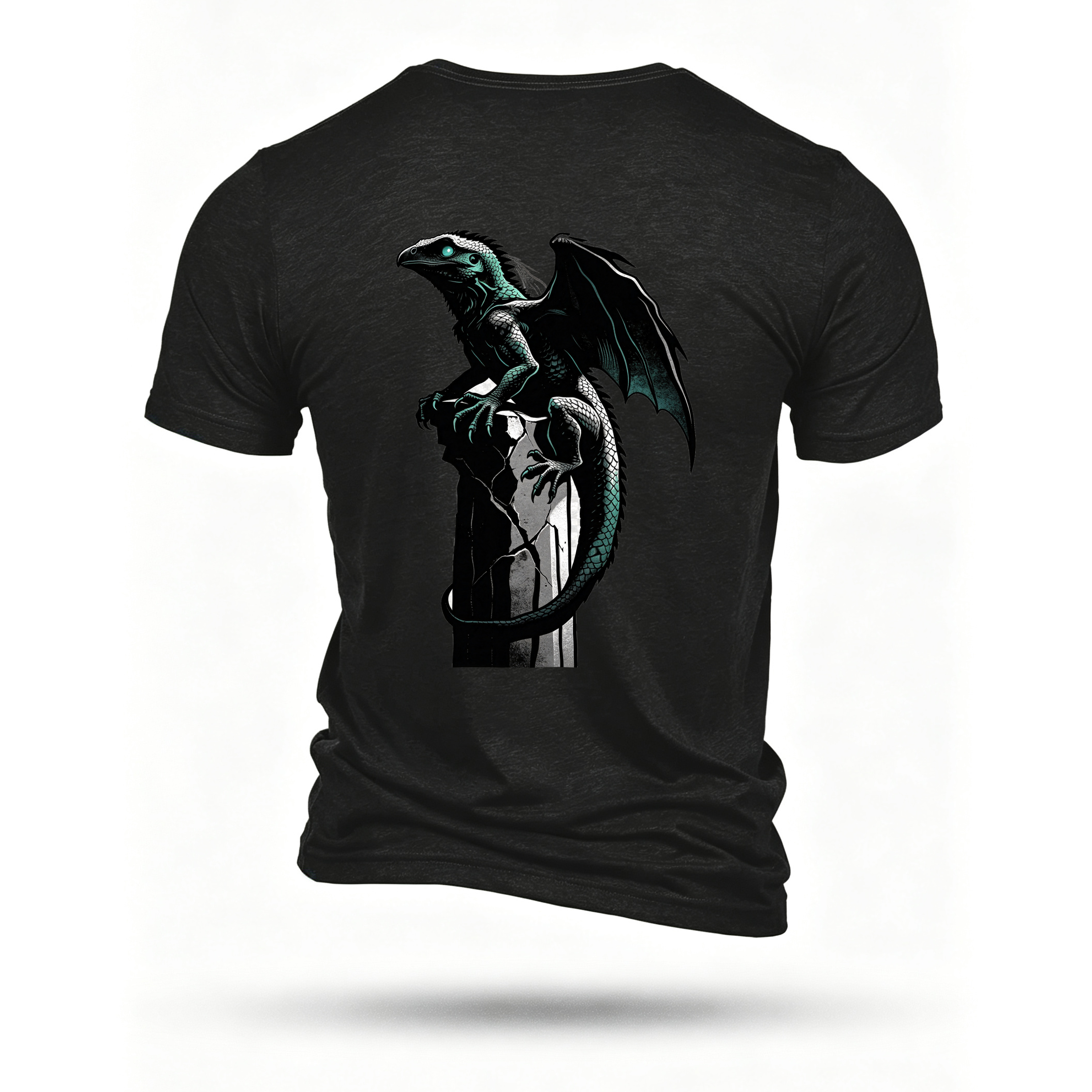 Black T-shirt, back print