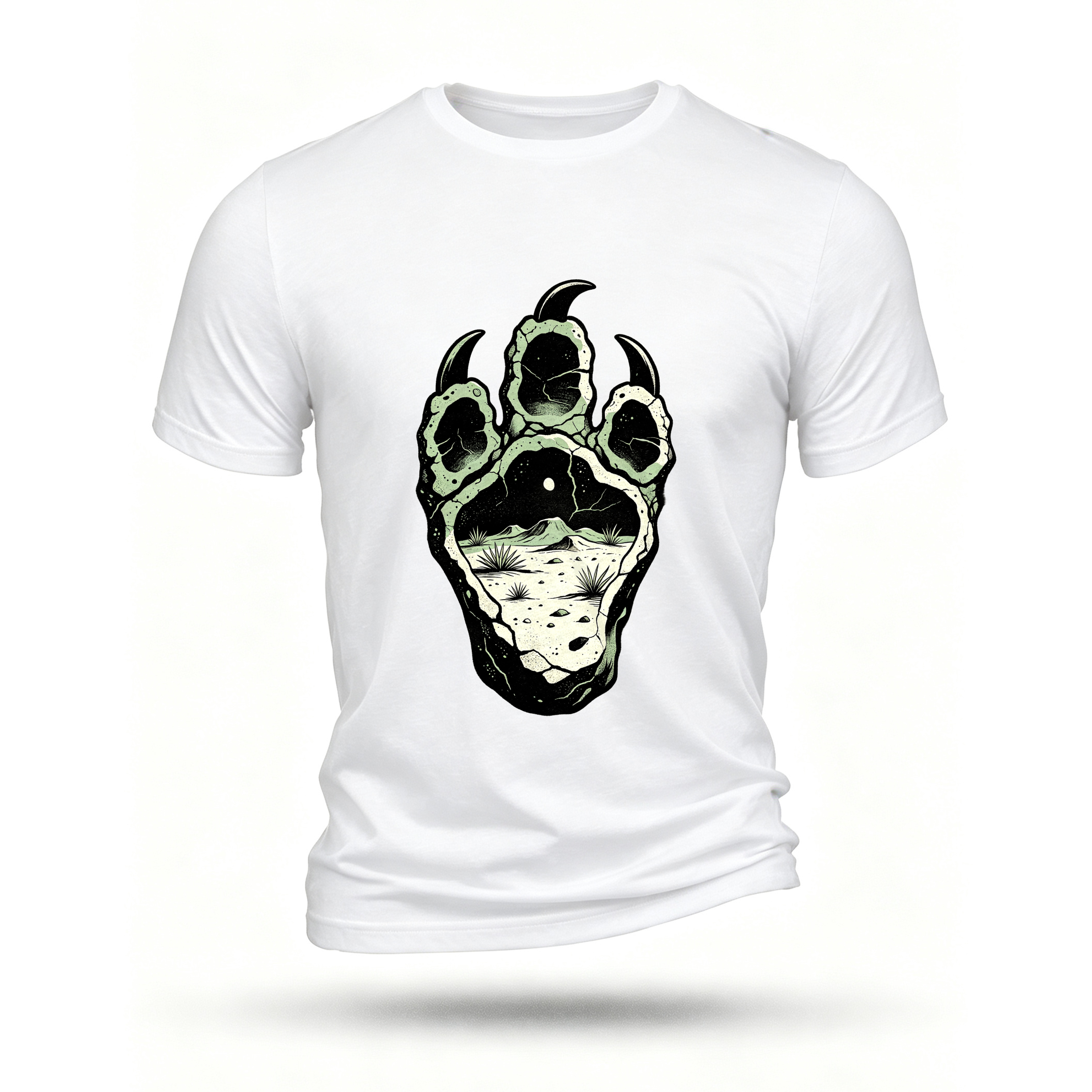 White T-shirt, front print